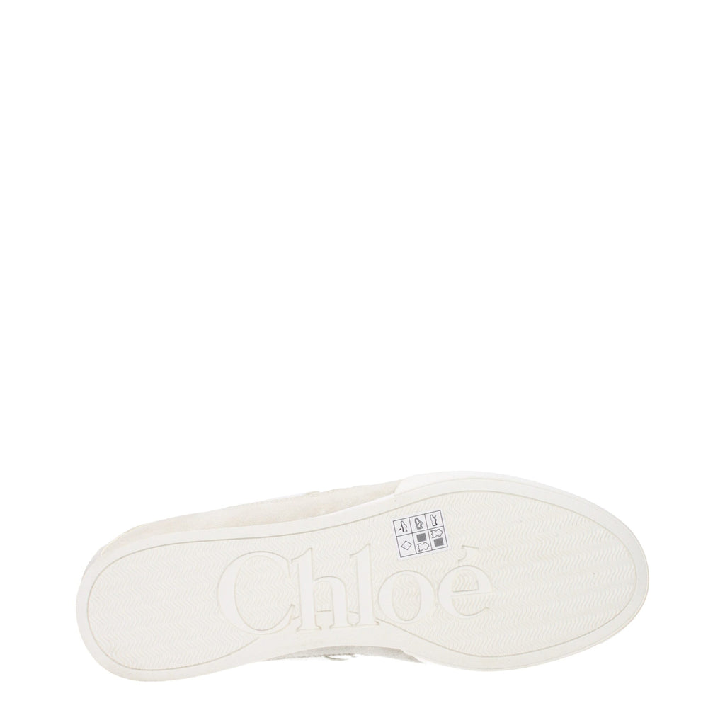 White Fabric Low Top Sneakers