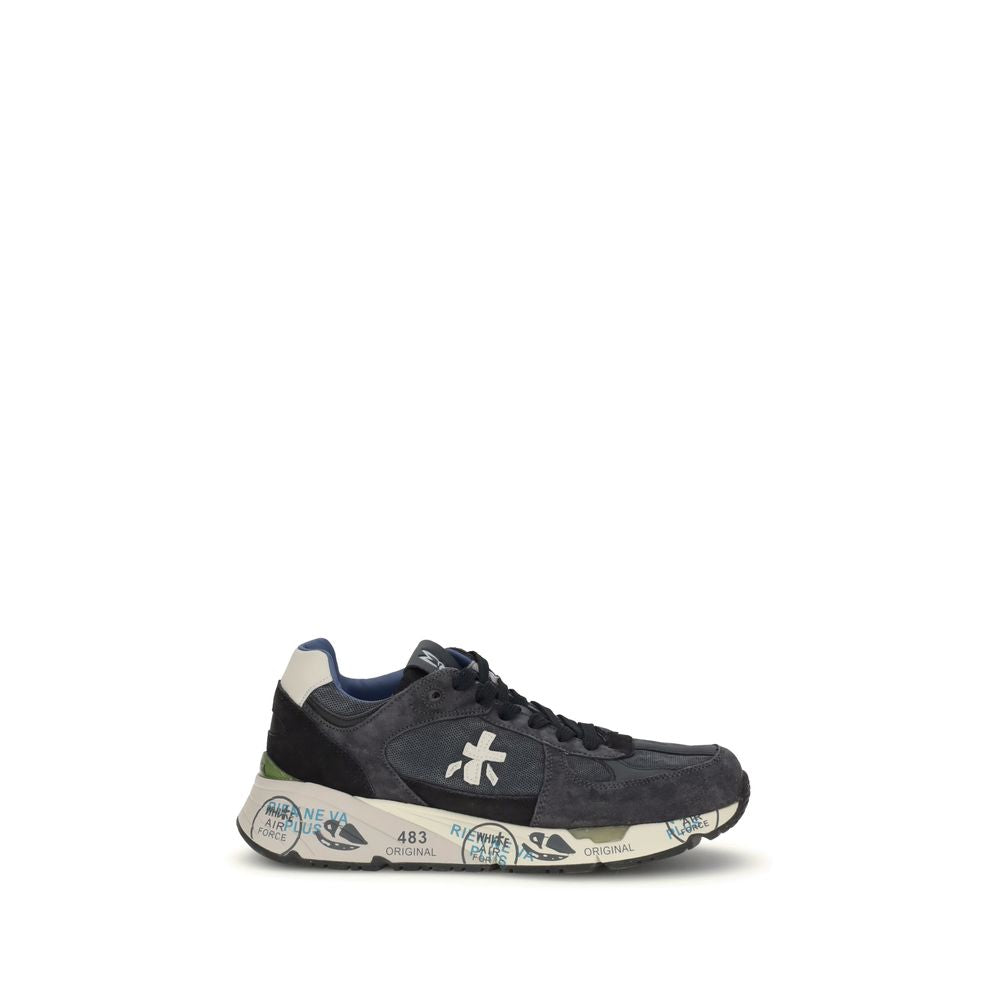 Blue Rubber Low Top Sneakers