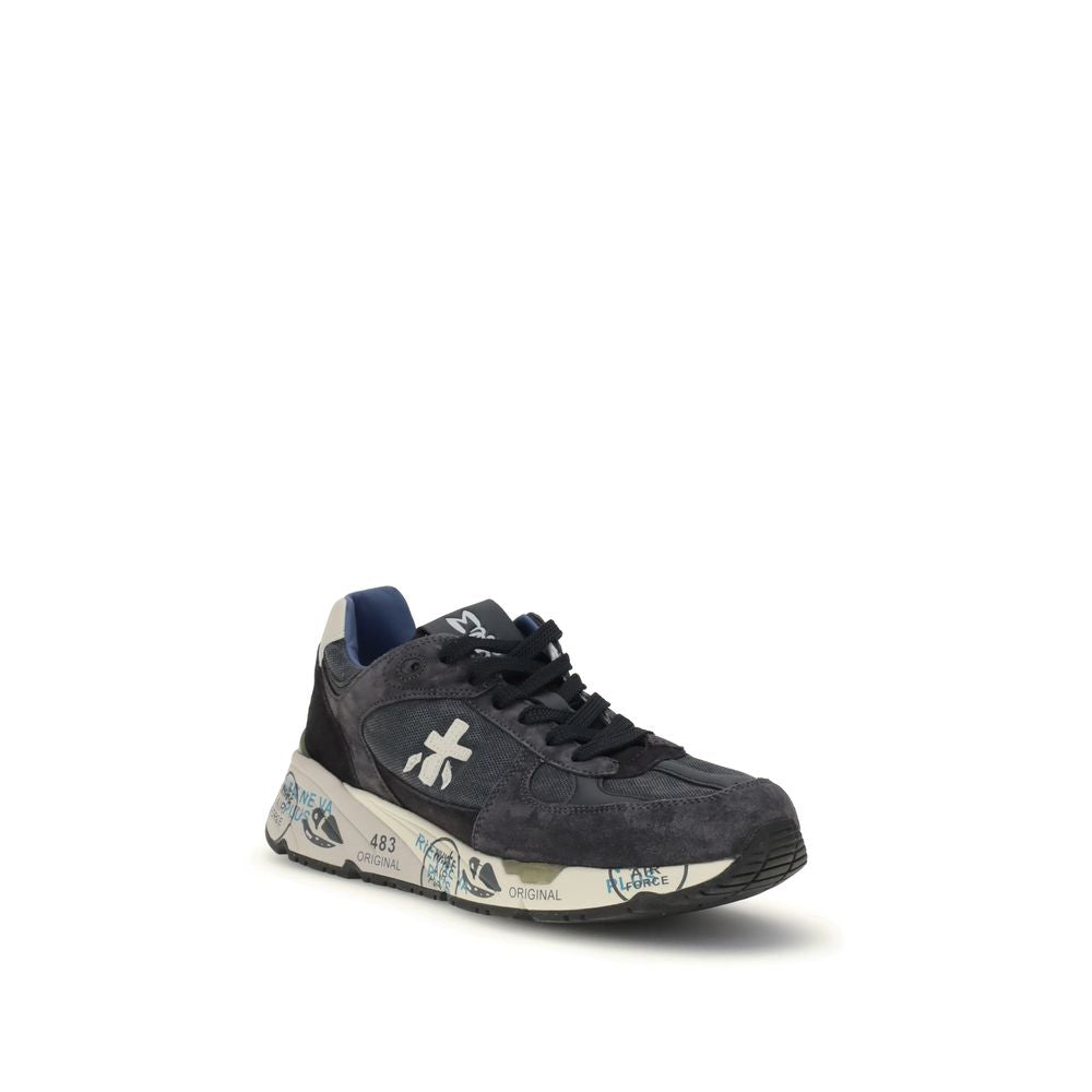 Blue Rubber Low Top Sneakers