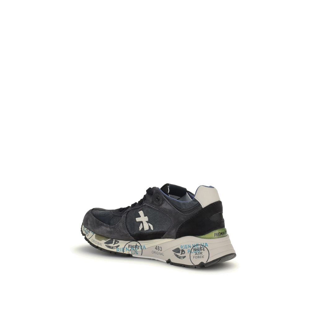 Blue Rubber Low Top Sneakers
