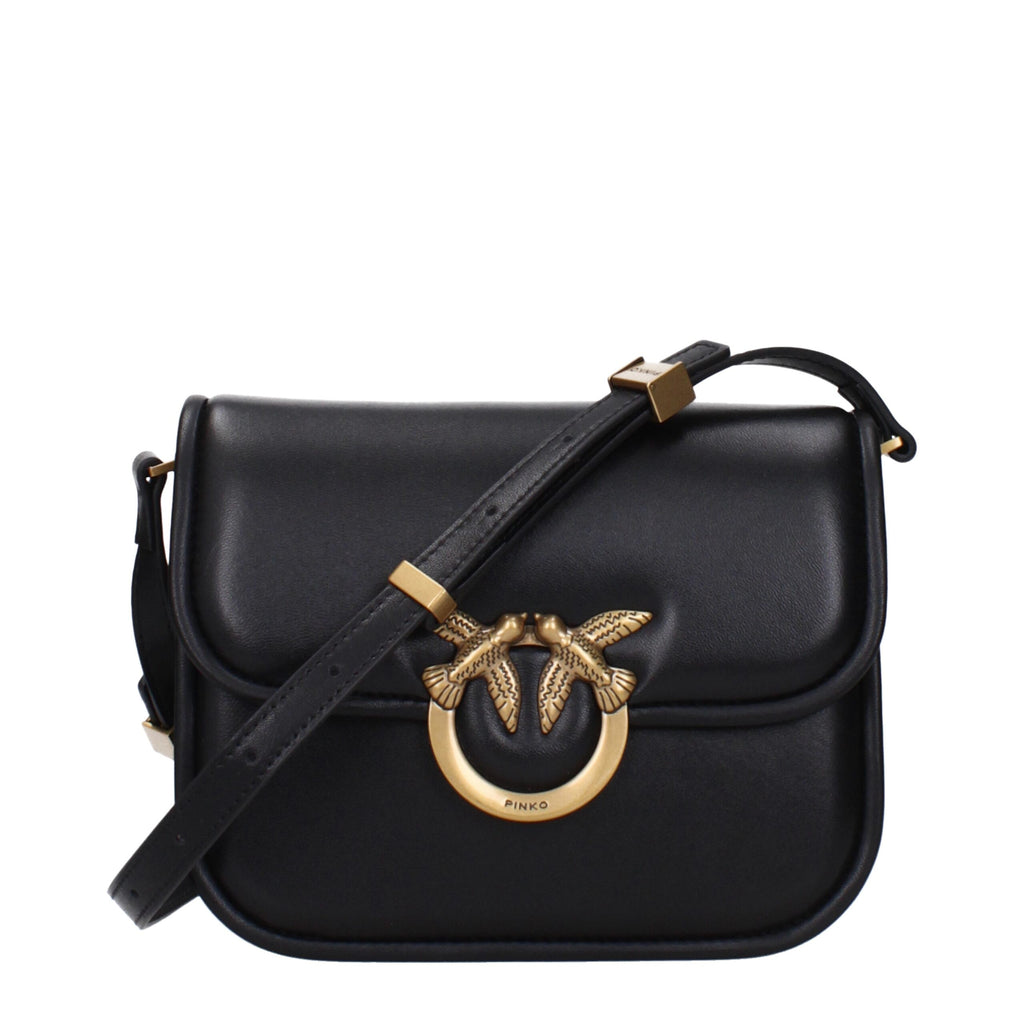 Black Leather Crossbody Bag