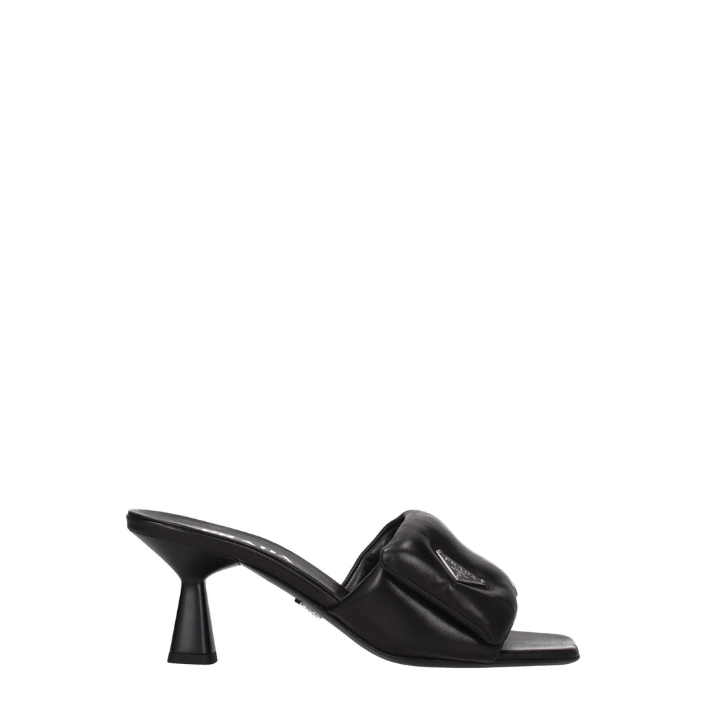Black Leather Platform Sandals