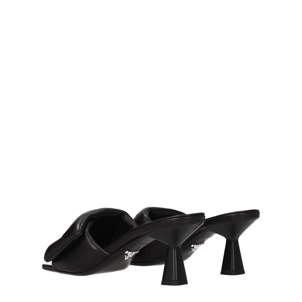 Black Leather Platform Sandals
