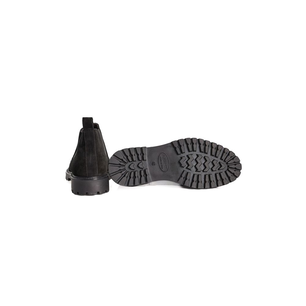 Botte en cuir de veau noir