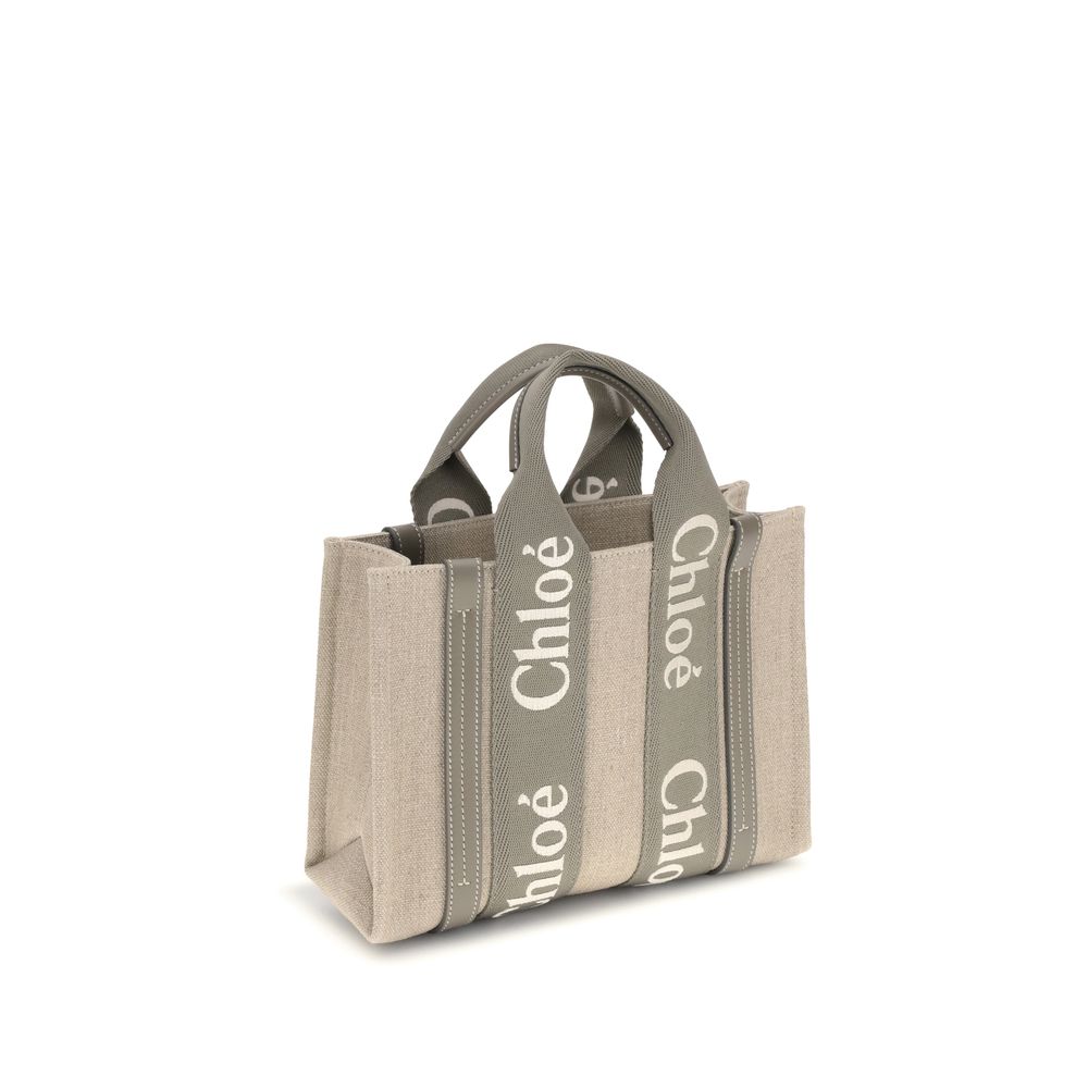 Beige Linen Handbag