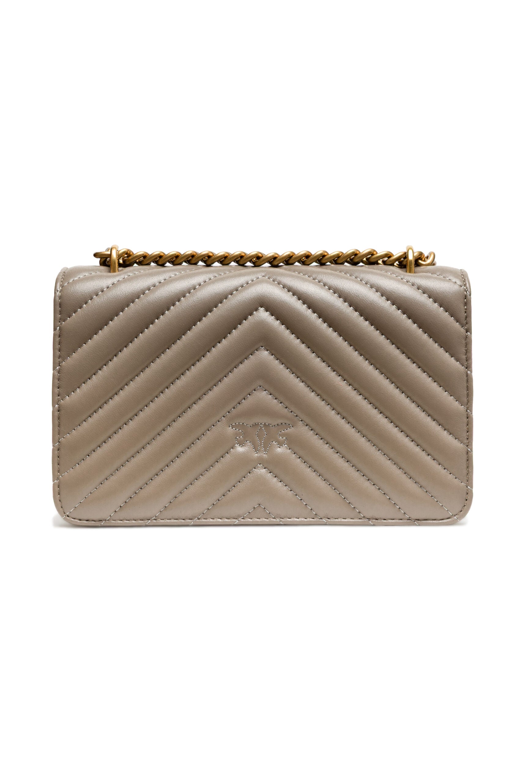 Mini sac Love Bag gris à motif chevron
