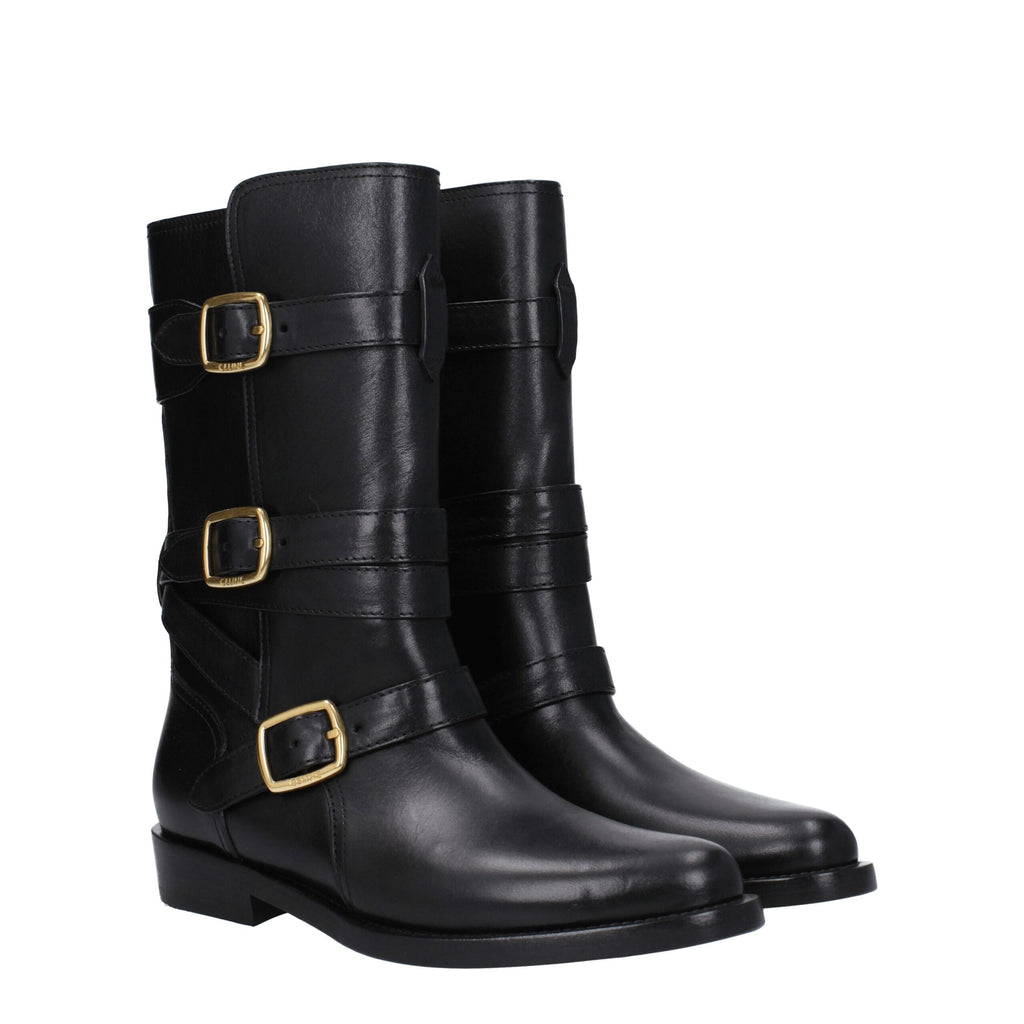 Black Leather Boots