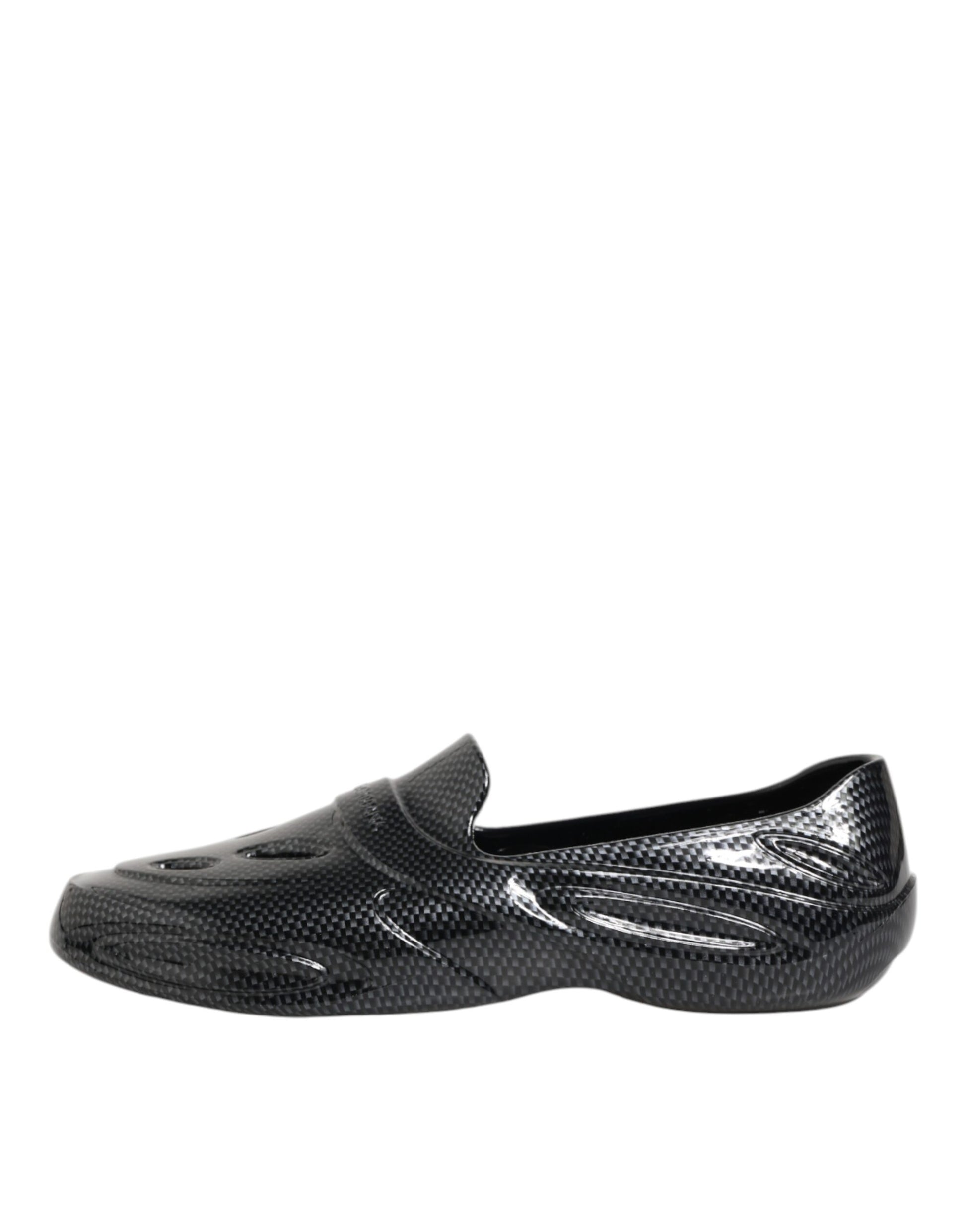 Black Rubber Slides Low Top Sneakers Shoes