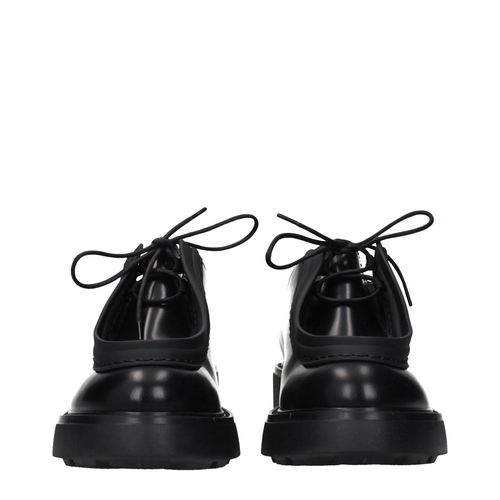 Black Leather Oxfords And Derbies