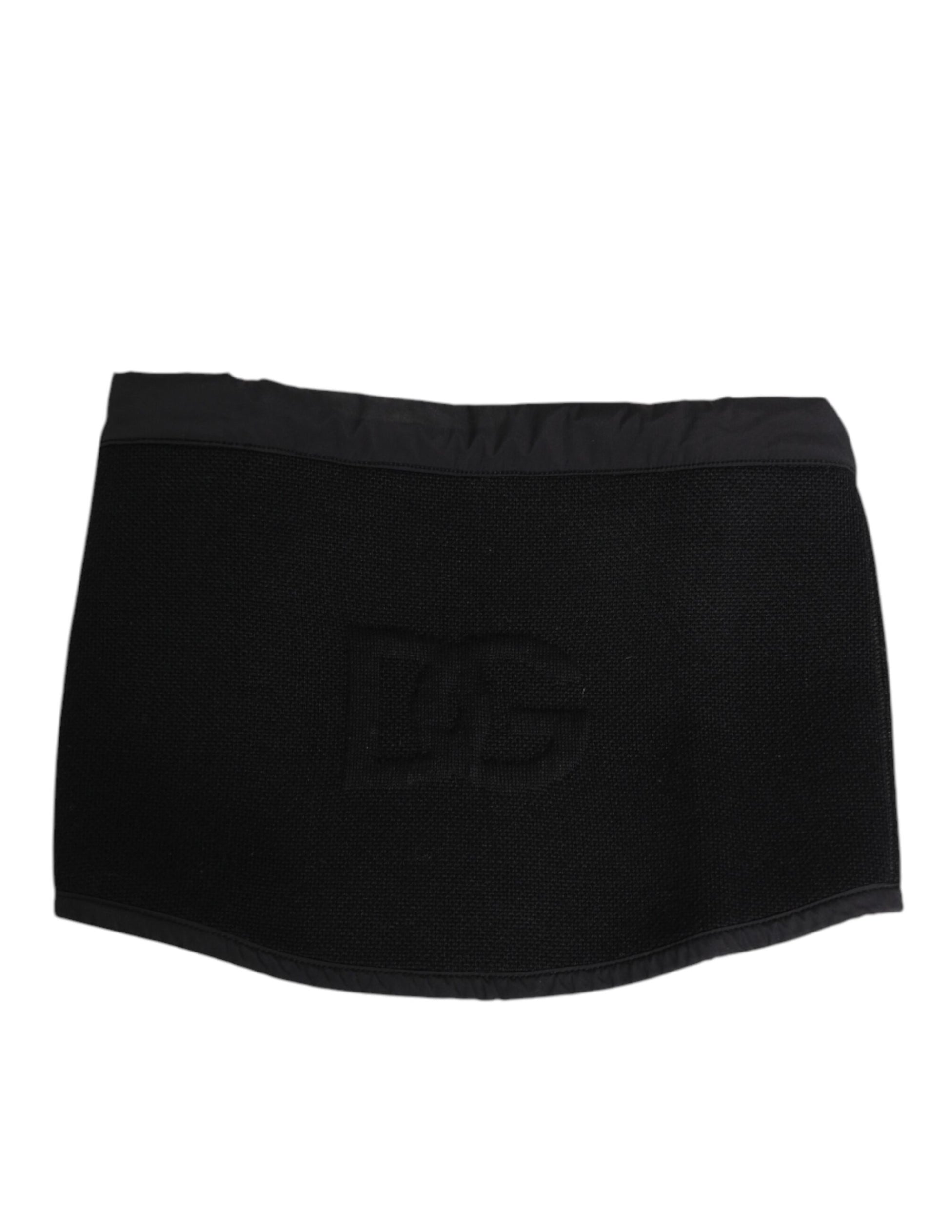 Black Lace Stole Knitted DG Logo Men One Size Scarf