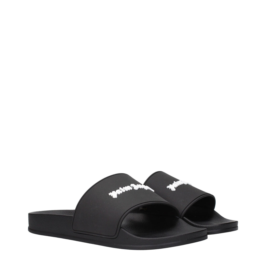 Black Cotton Slippers