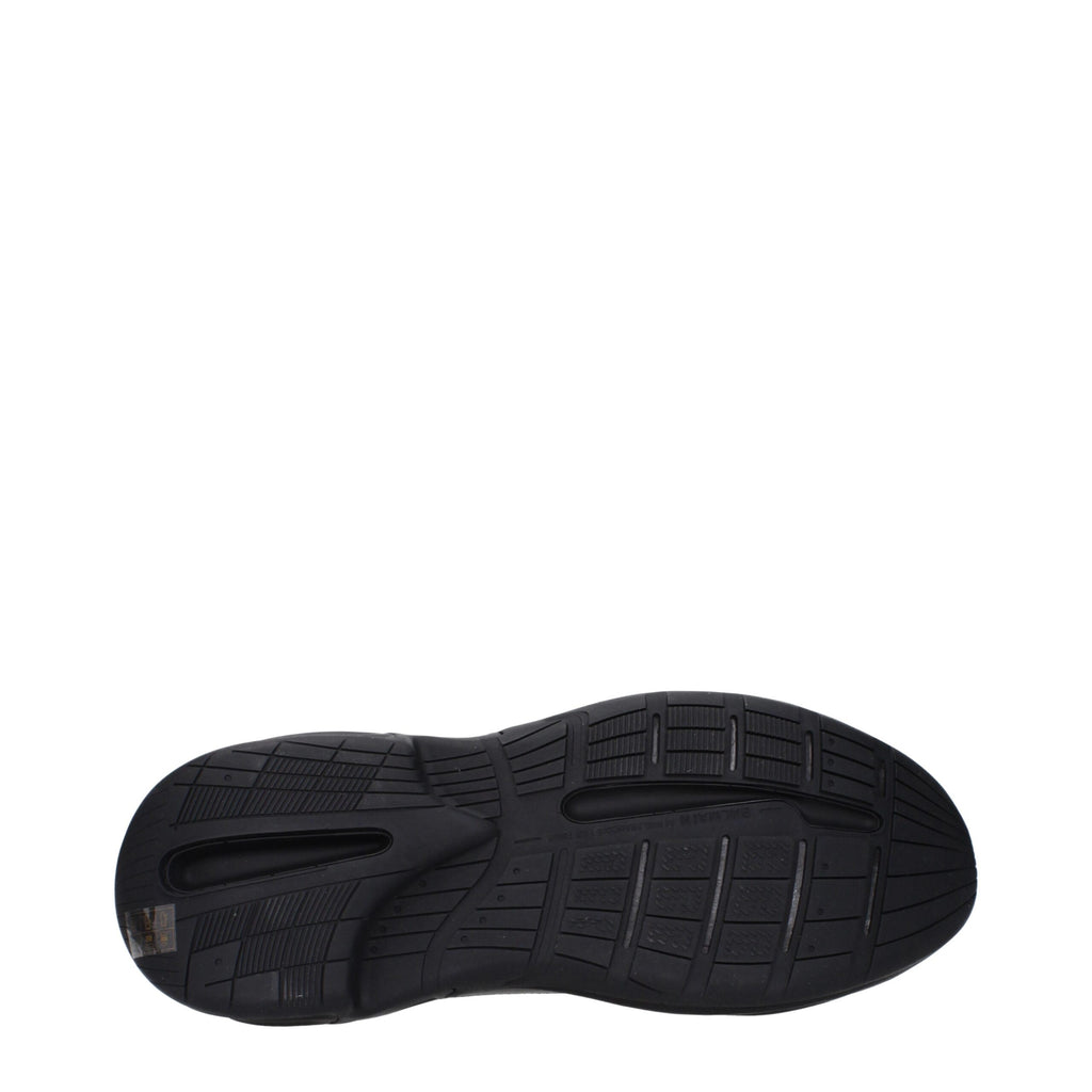Black Leather Athletic Sneakers