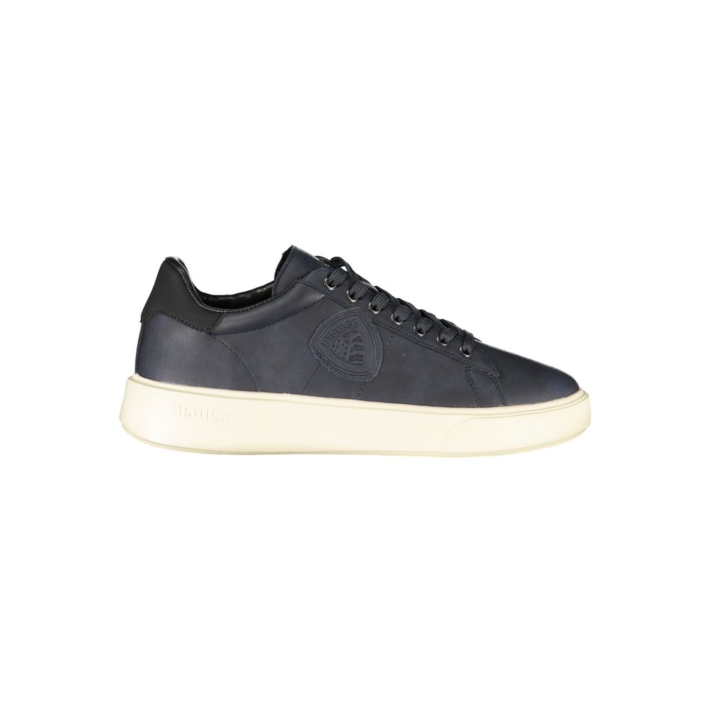 Blue Polyurethane Men's Sneaker