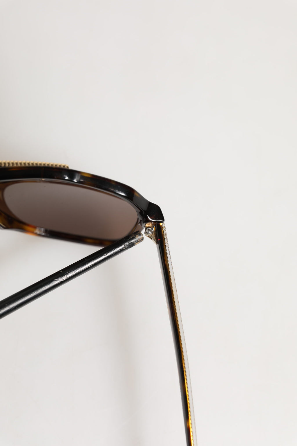Dark Brown Tortoise Shell Pilot Frame Sunglasses