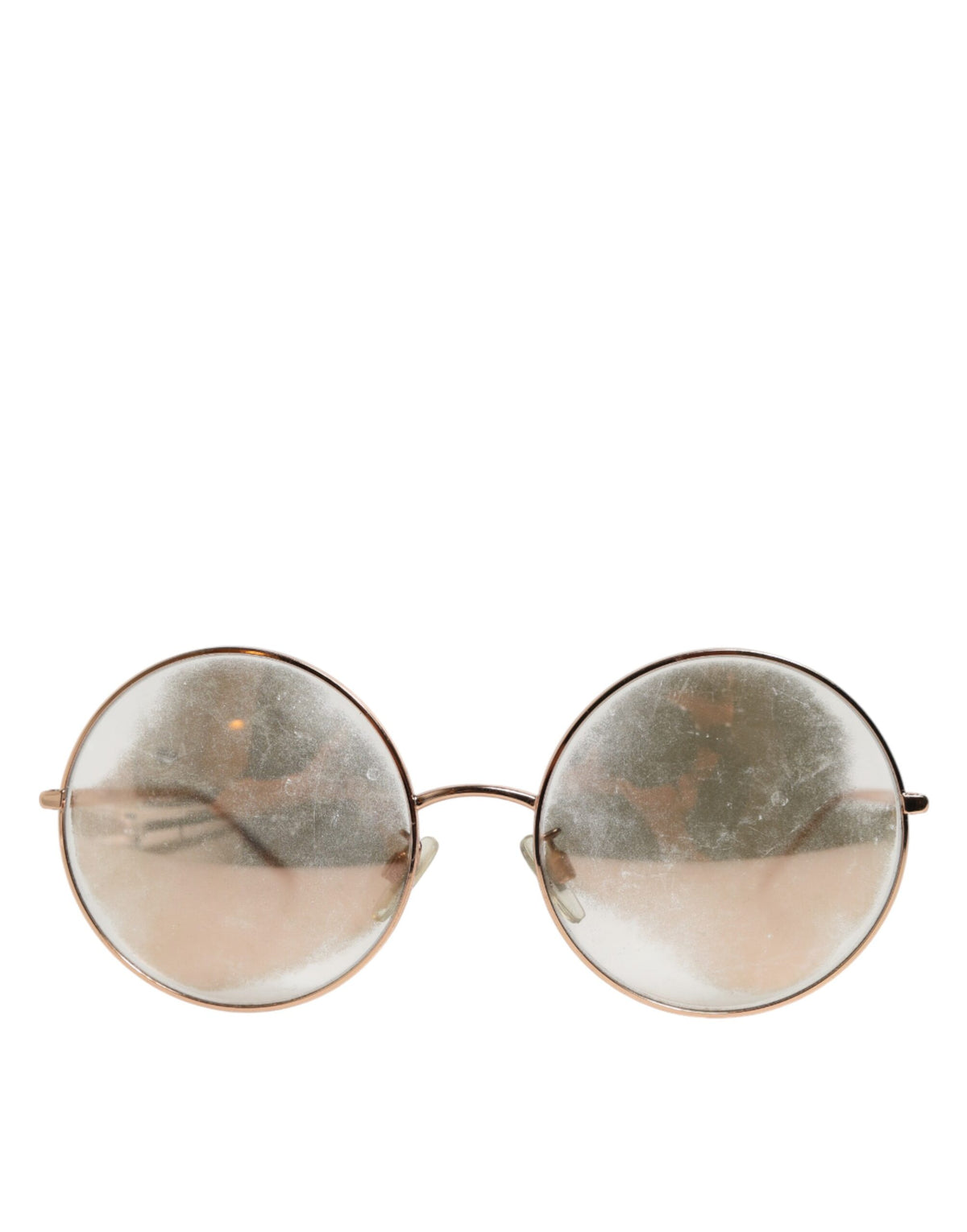 Rose Gold Plated Round Lenses Shades Eyewear Sunglasses
