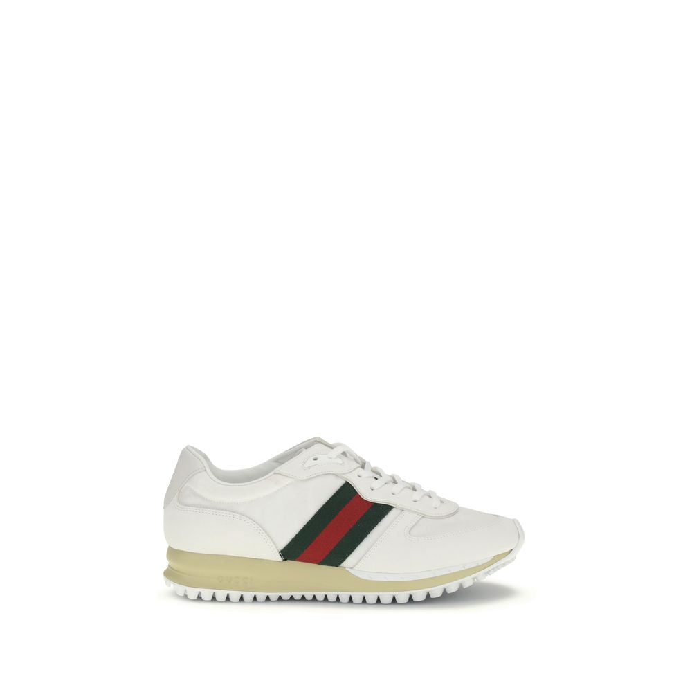 White Polyamide Athletic Sneakers