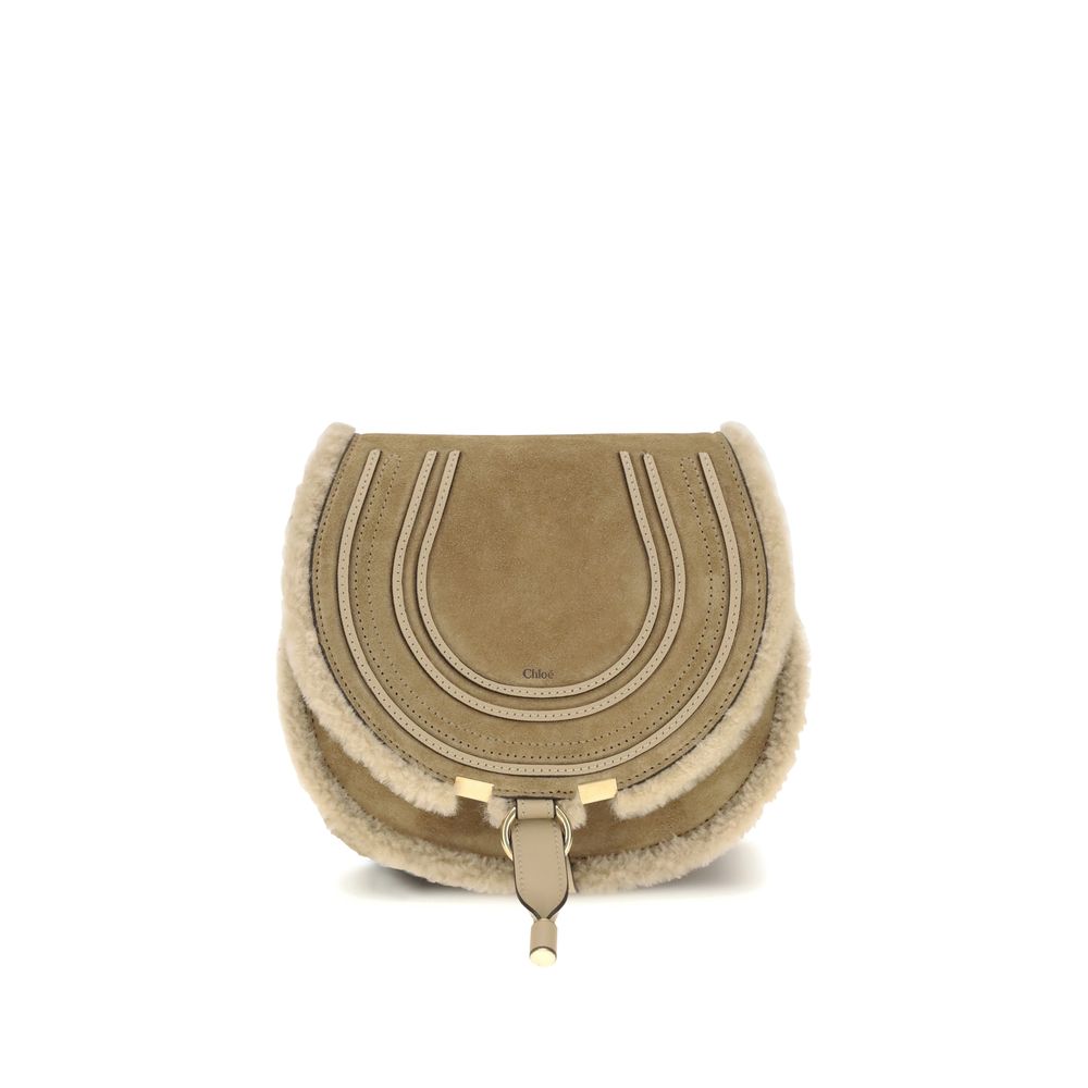 Beige Calf Leather Bos Taurus Shoulder Bag