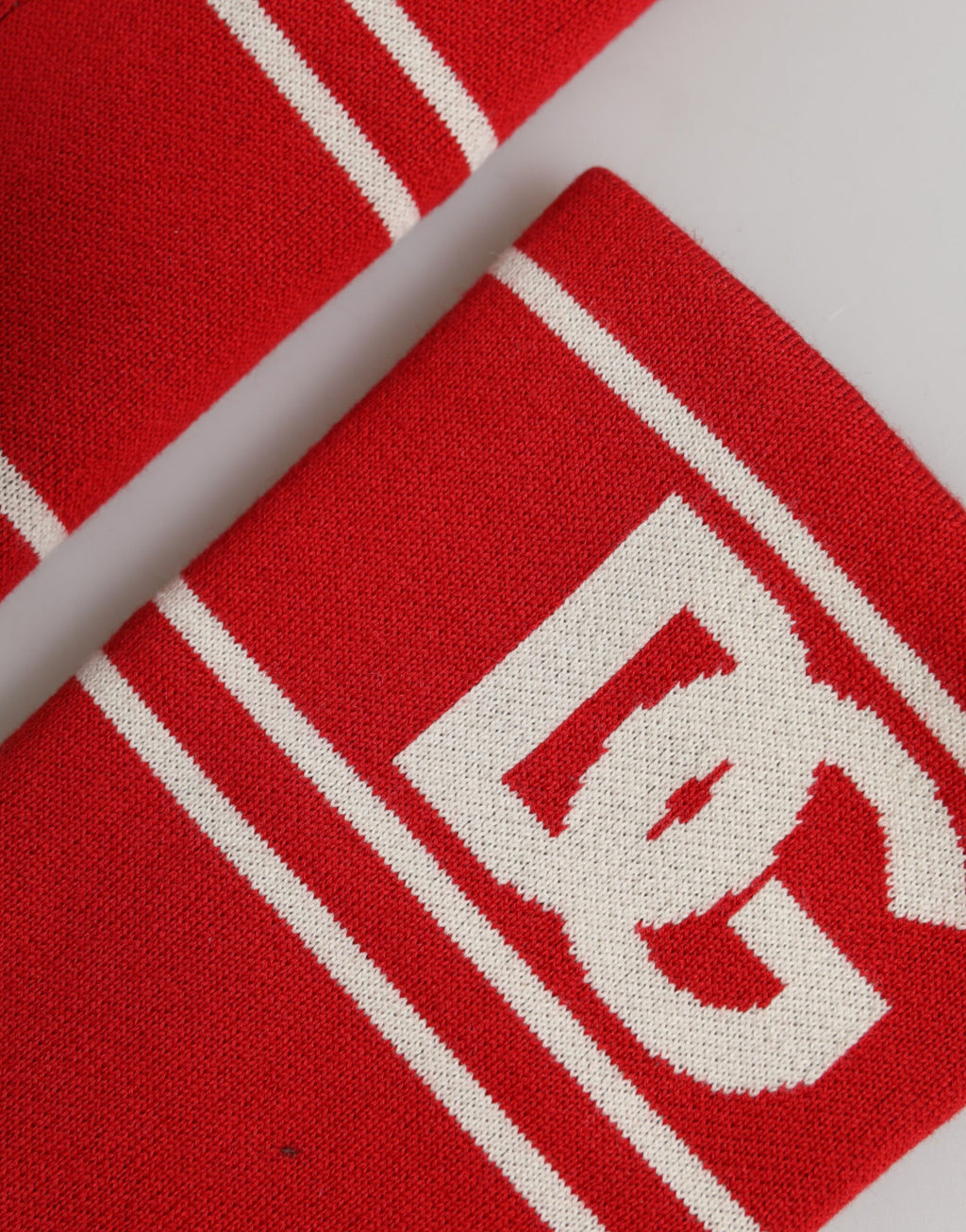 Red White DG Logo Cotton 1 Pair One SIze Wristband
