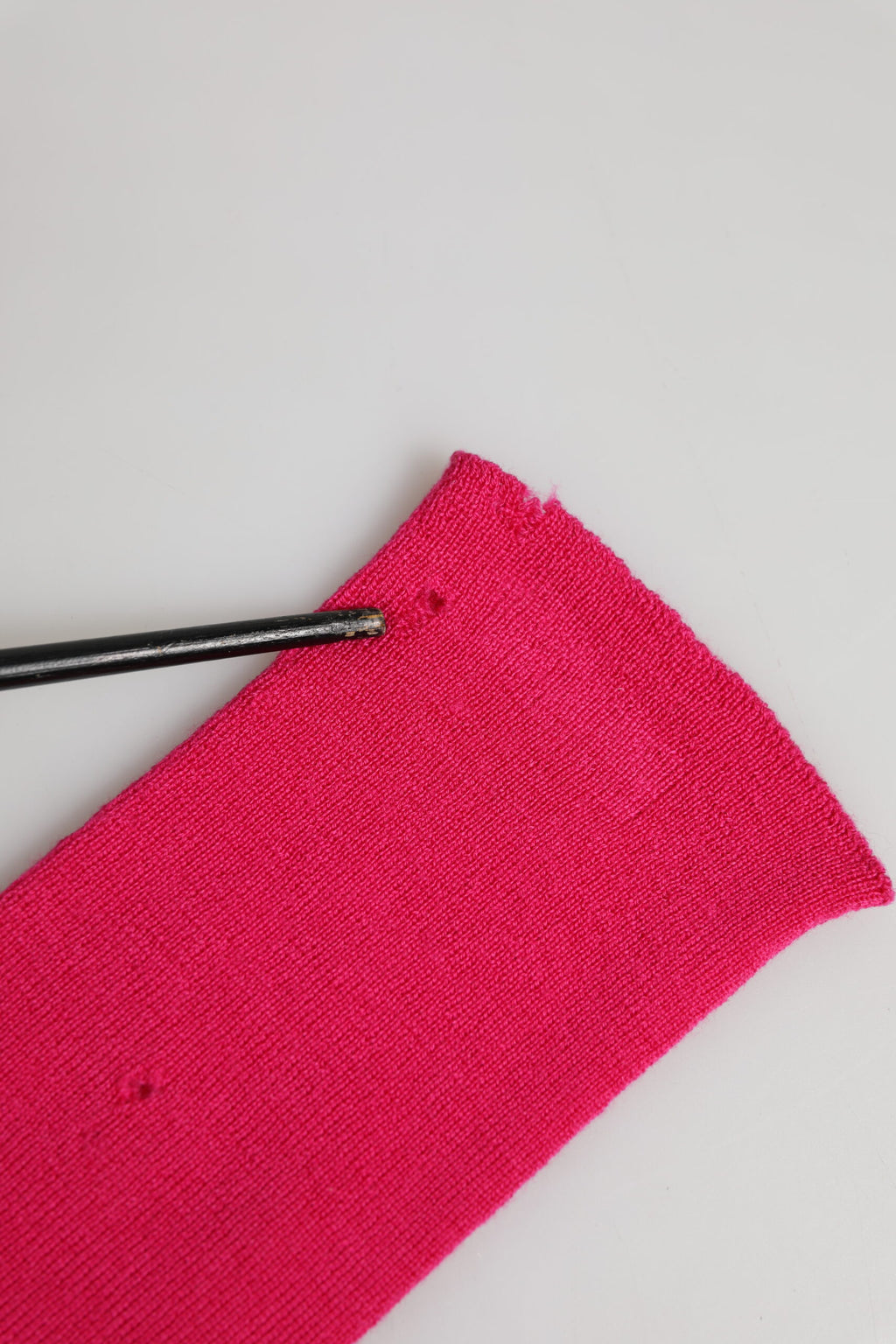 Pink Wool Fingerless Elbow Length Mitten Gloves