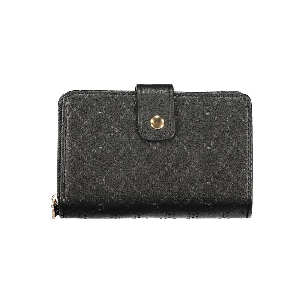 Black Polyurethane Women Wallet