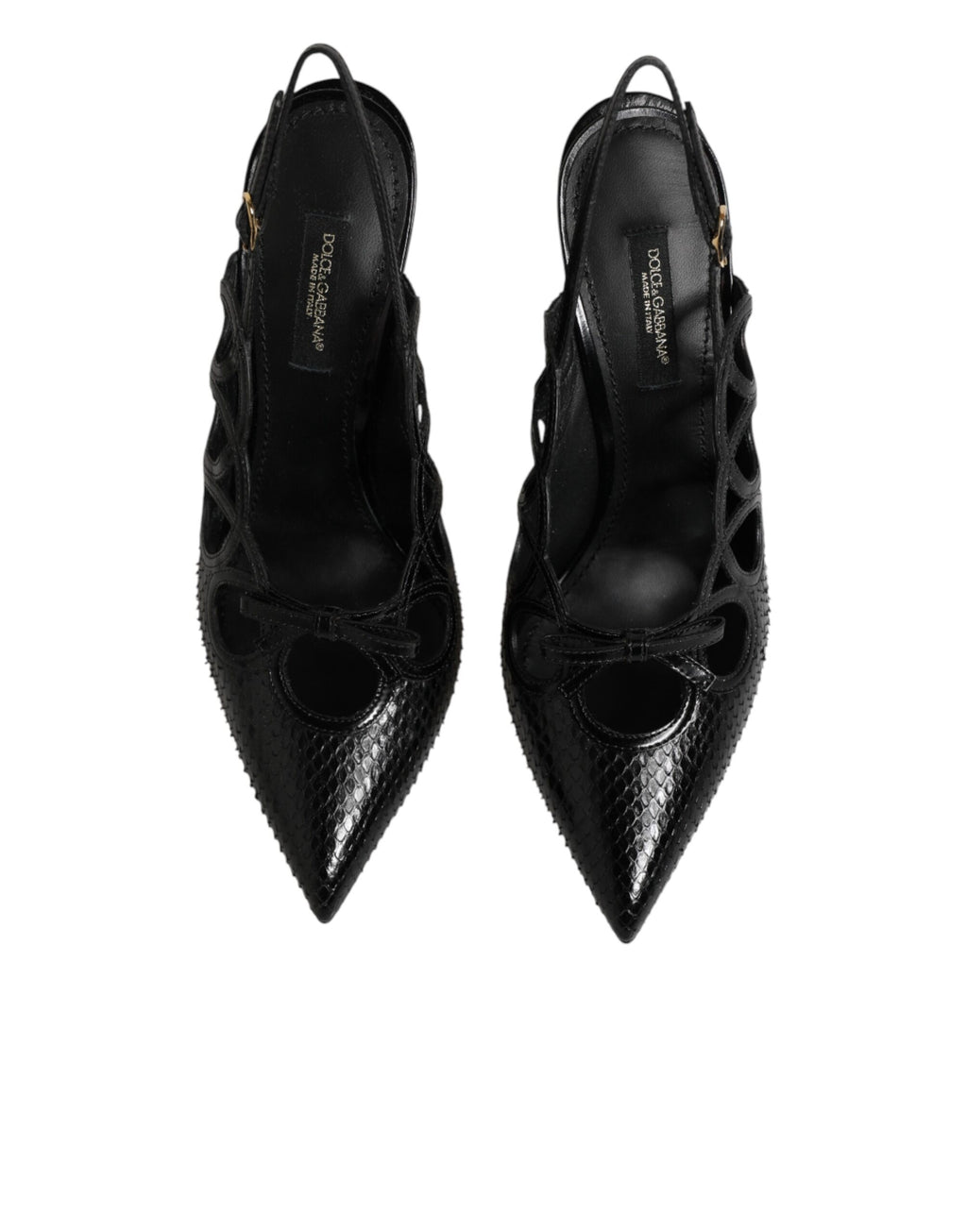 Leather High Heels Slingback Shoes