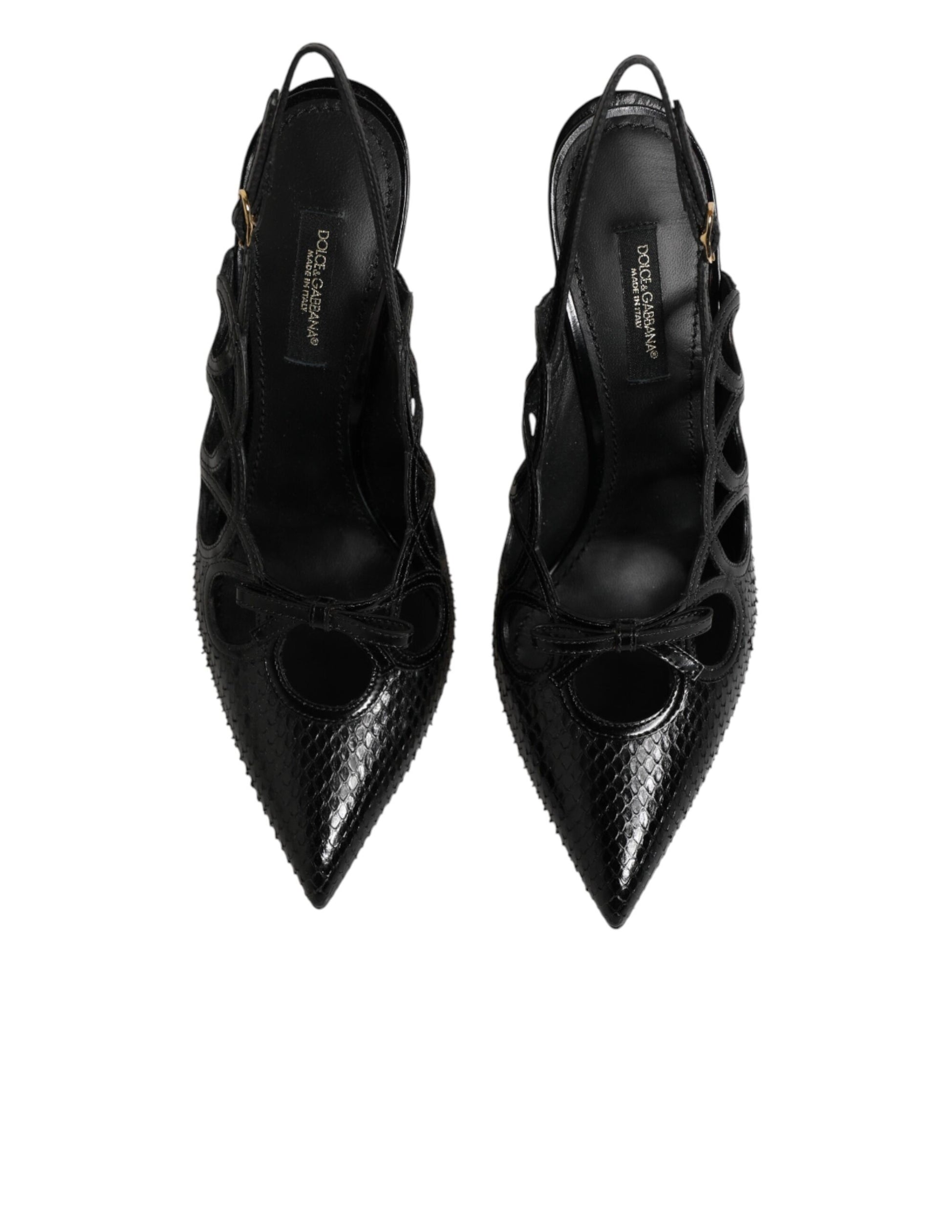 Leather High Heels Slingback Shoes