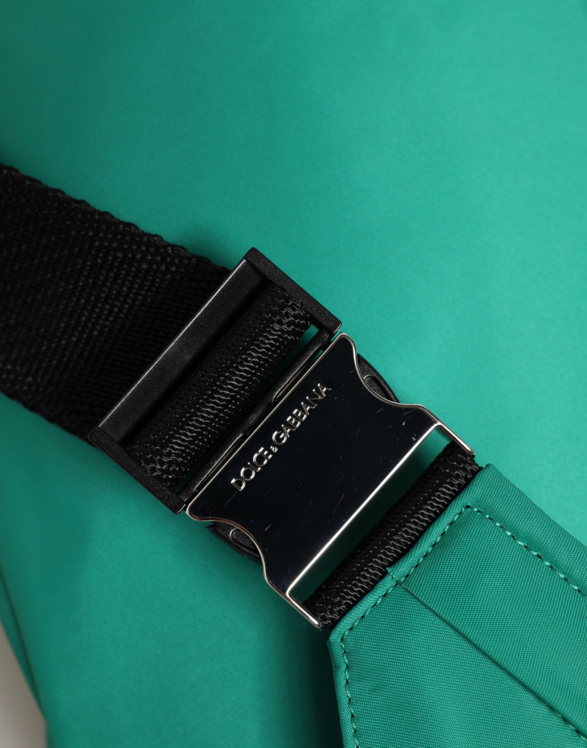 Green Logo Plaque Nylon Waist Fanny Pack Men's Borse Bag