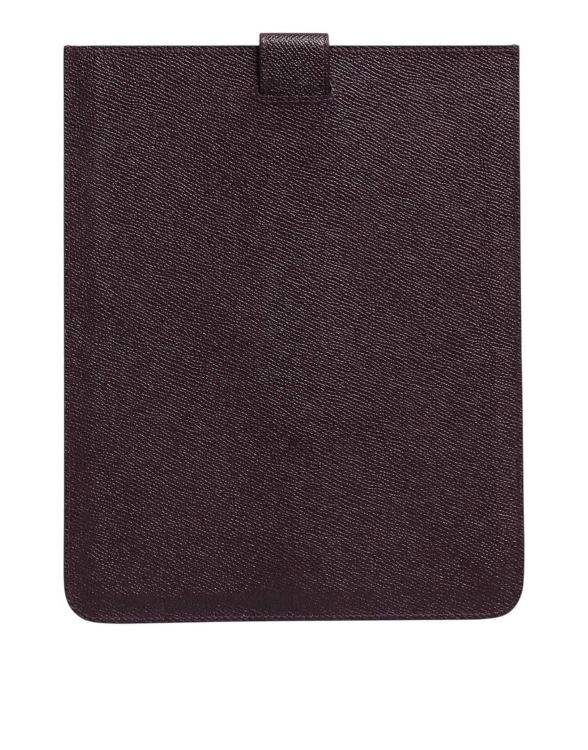 Dark Brown Leather Logo Plaque Cover Sleeve Tablet Case