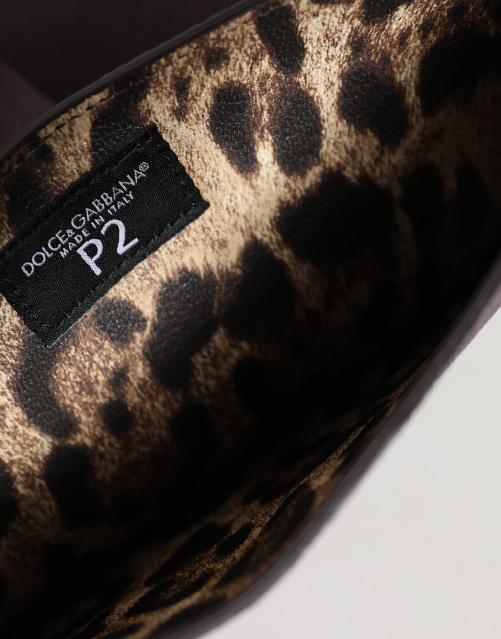 Dark Brown Leather Logo Plaque Cover Sleeve Tablet Case