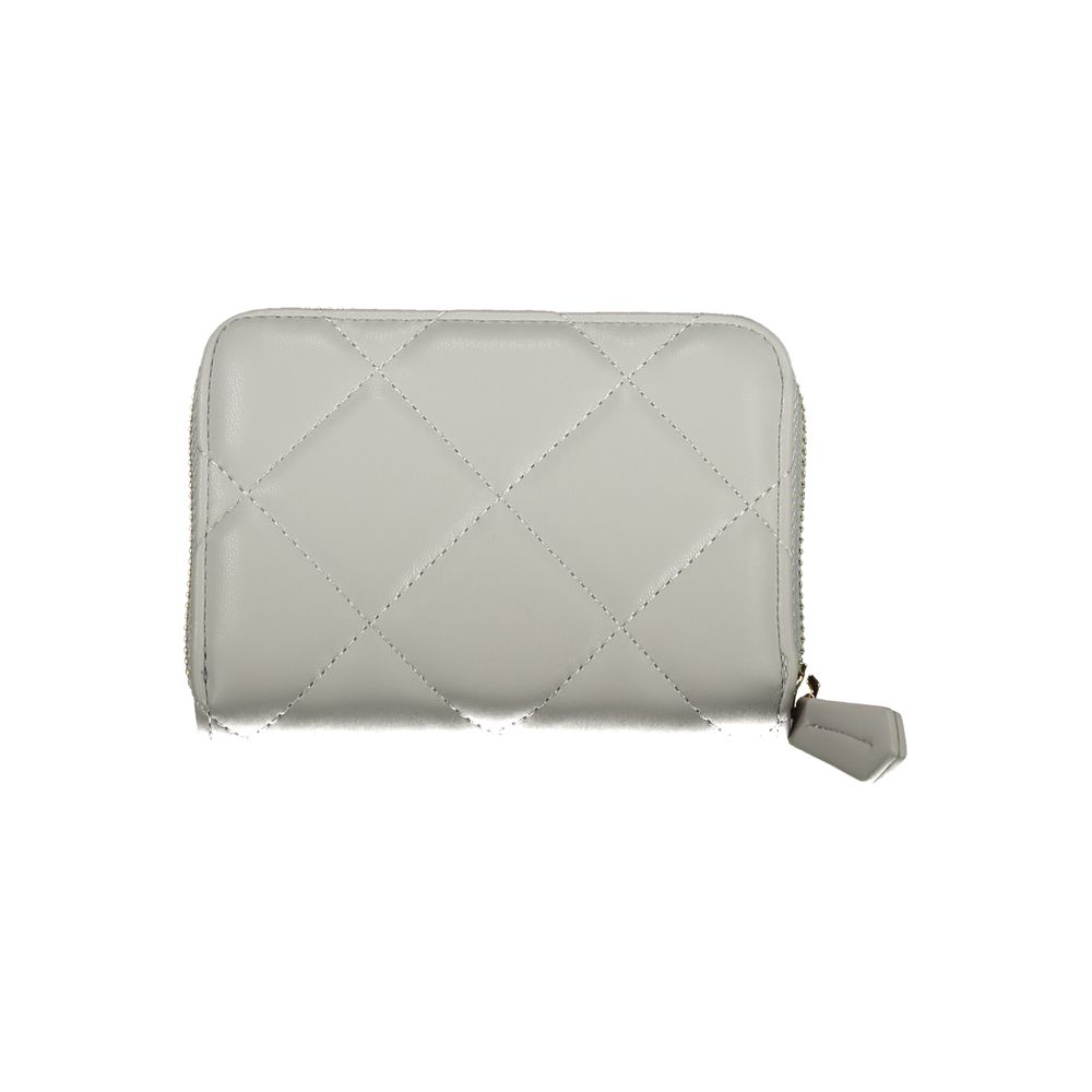 Gray Polyurethane Women's Wallet
