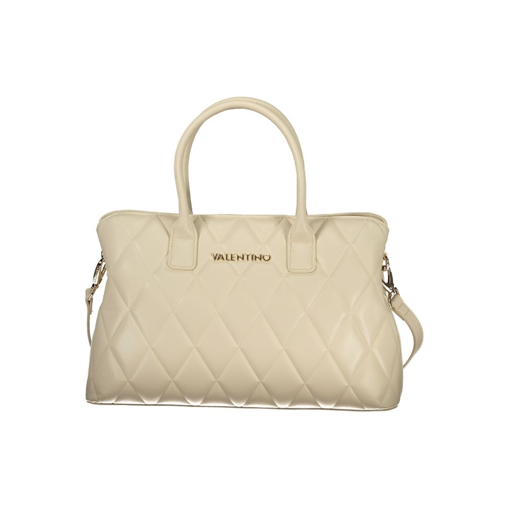 Beige Polyurethane Women's Bag