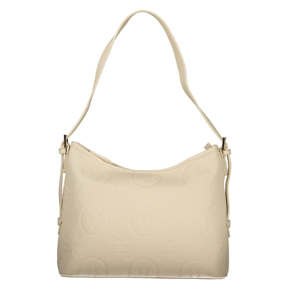 Beige Polyurethane Womens Bag