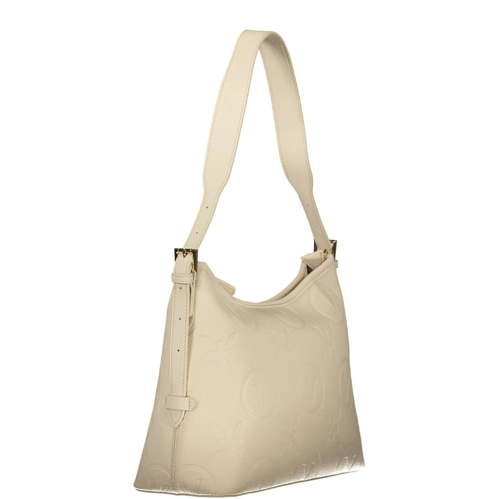 Beige Polyurethane Womens Bag