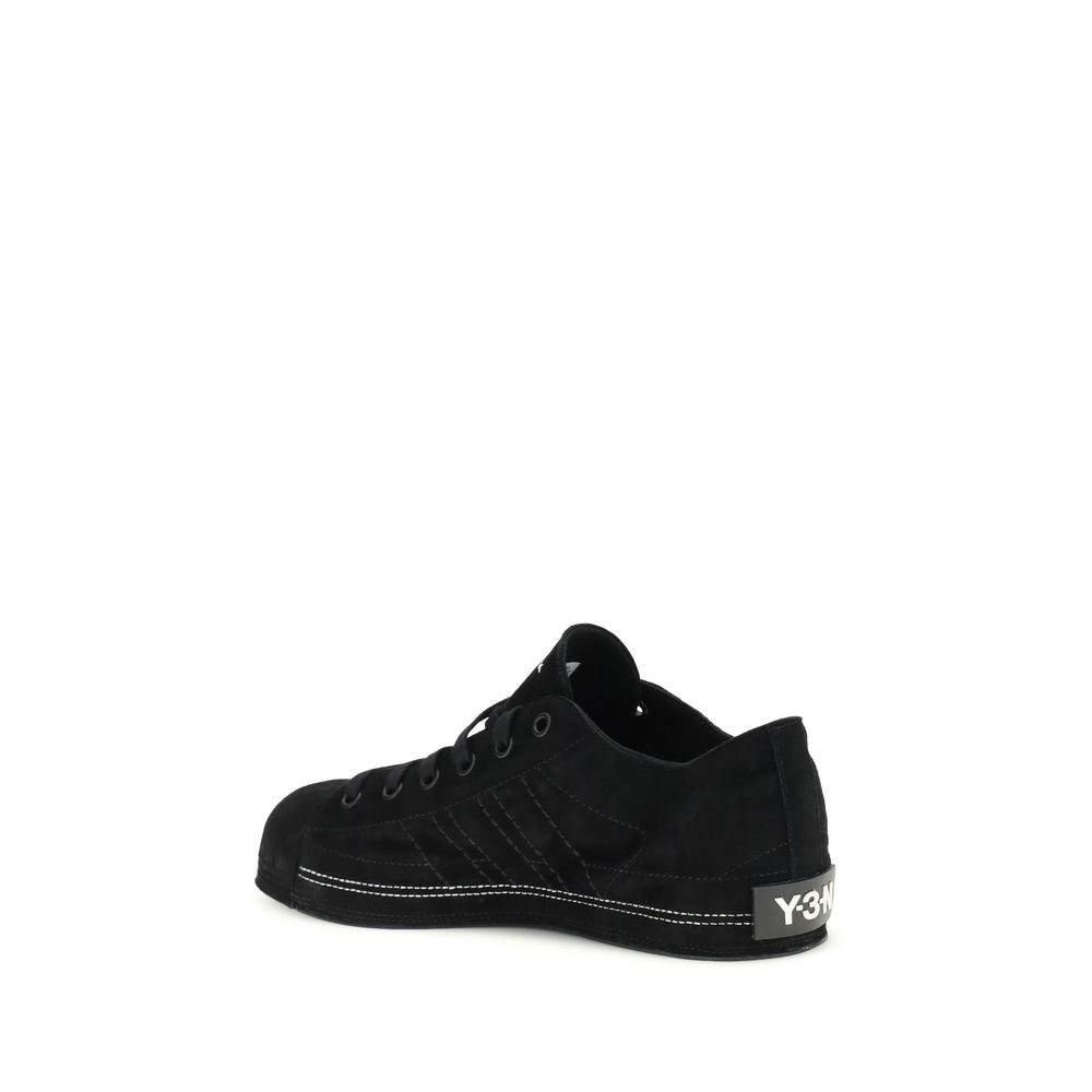 Black Leather Low Top Sneakers