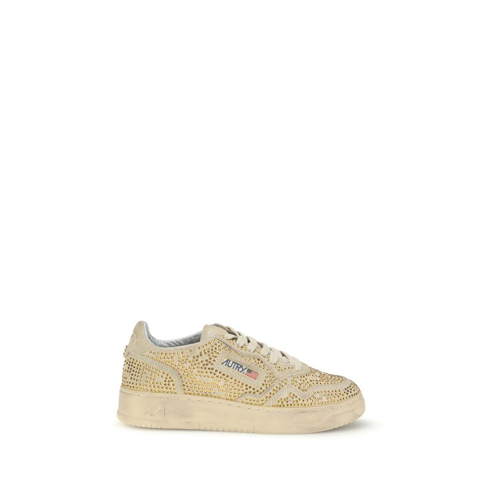 Beige Rubber Low Top Sneakers