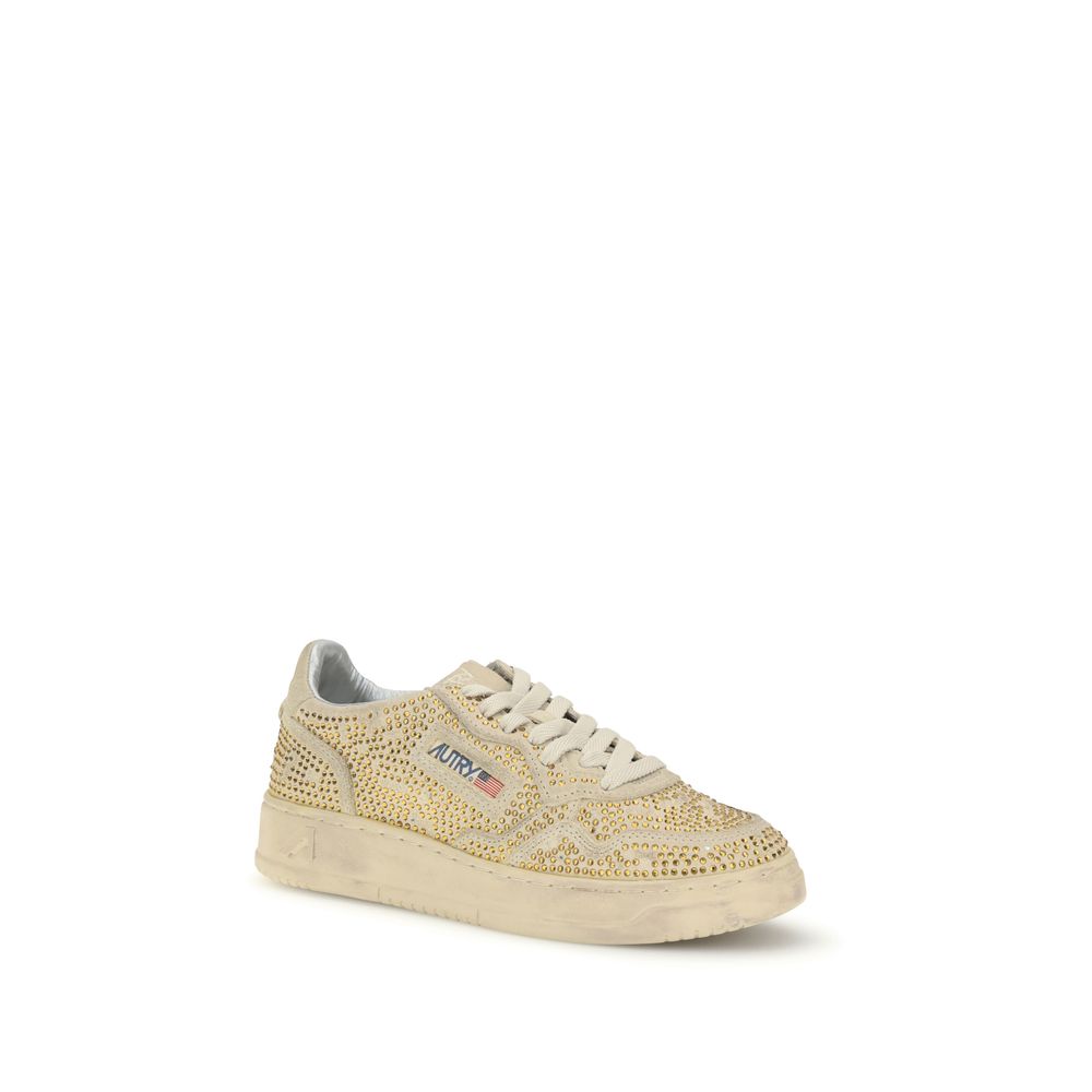 Beige Rubber Low Top Sneakers