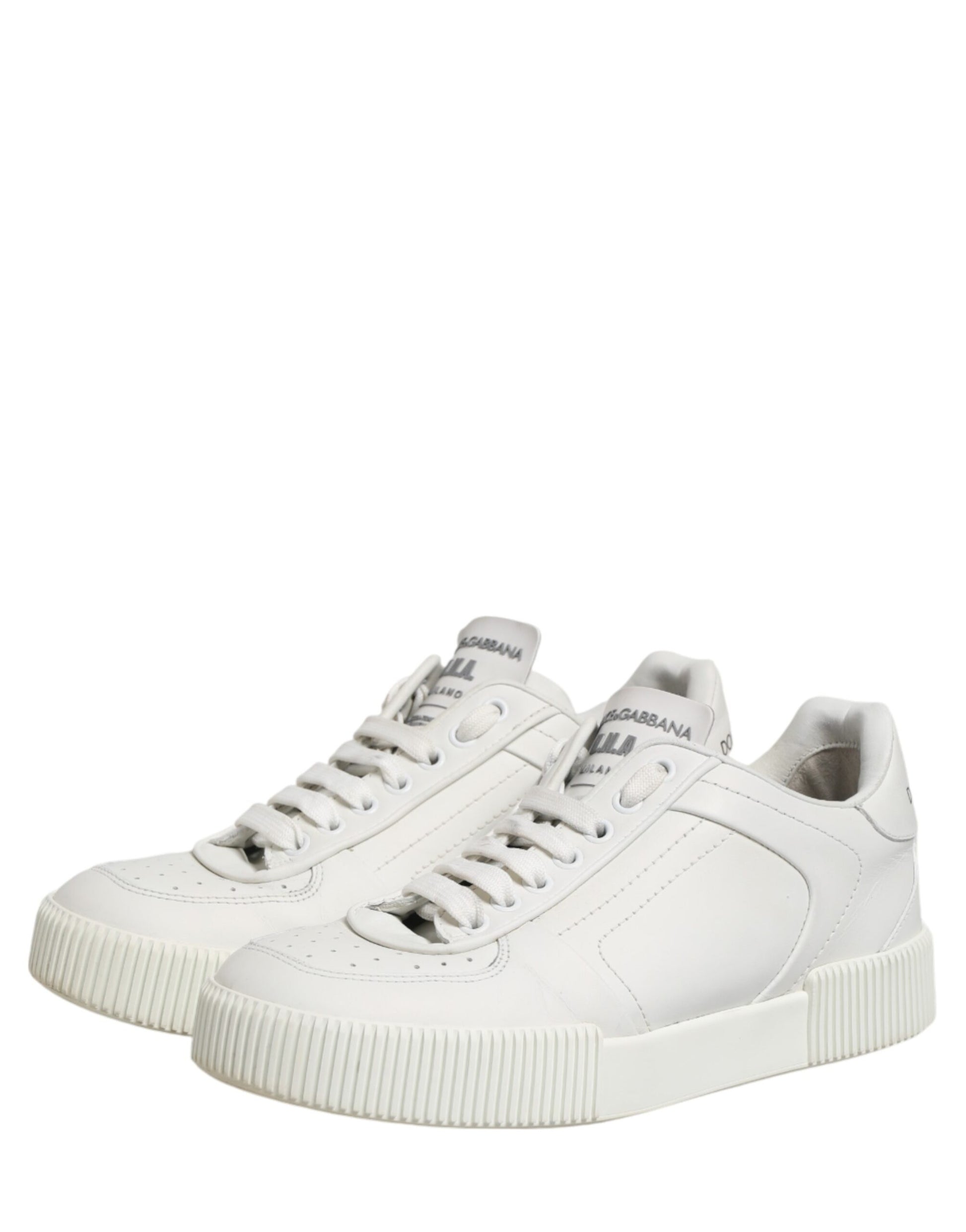 White MIAMI Calf Low Top Men Sneakers  Shoes