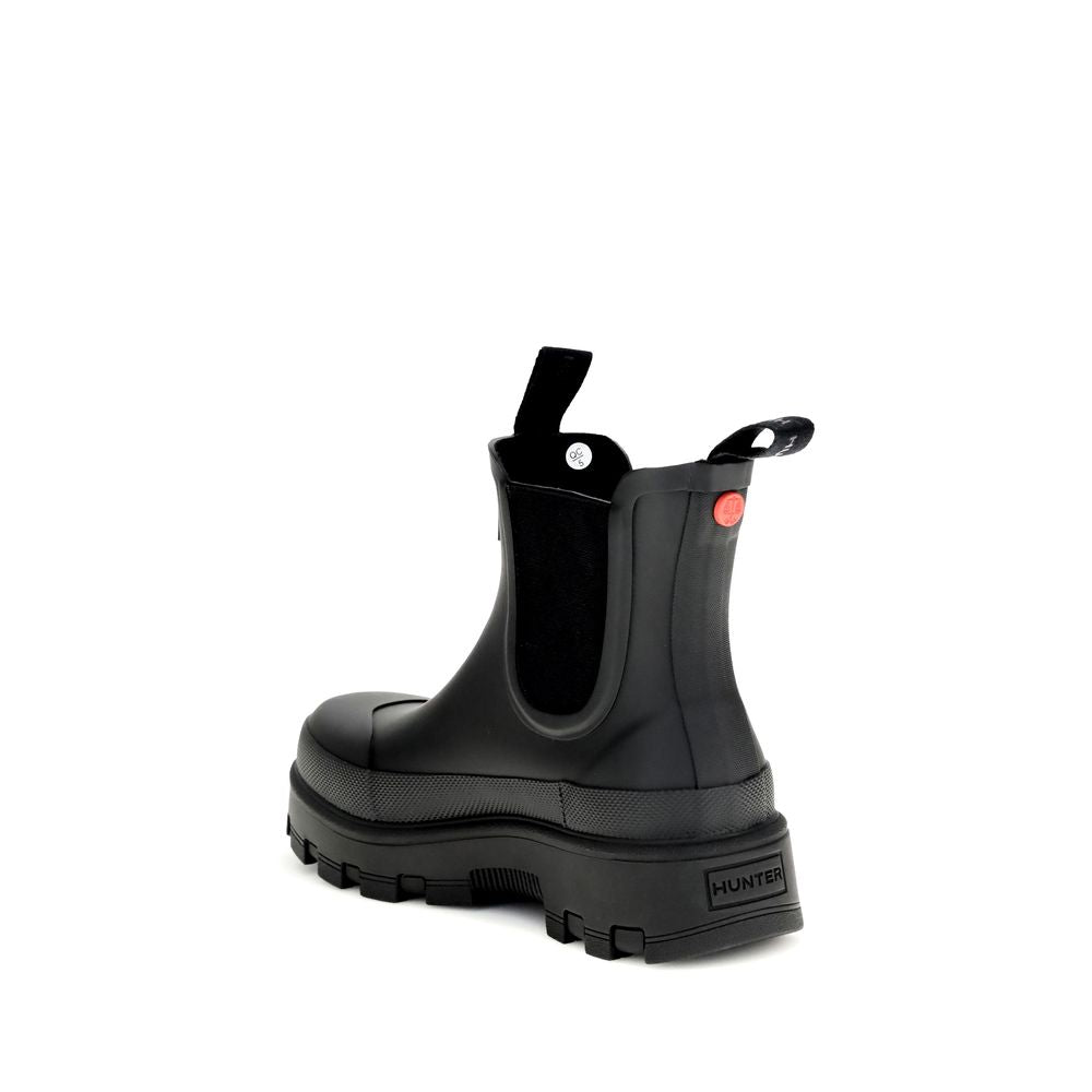 Black Rubber Chelsea Boots