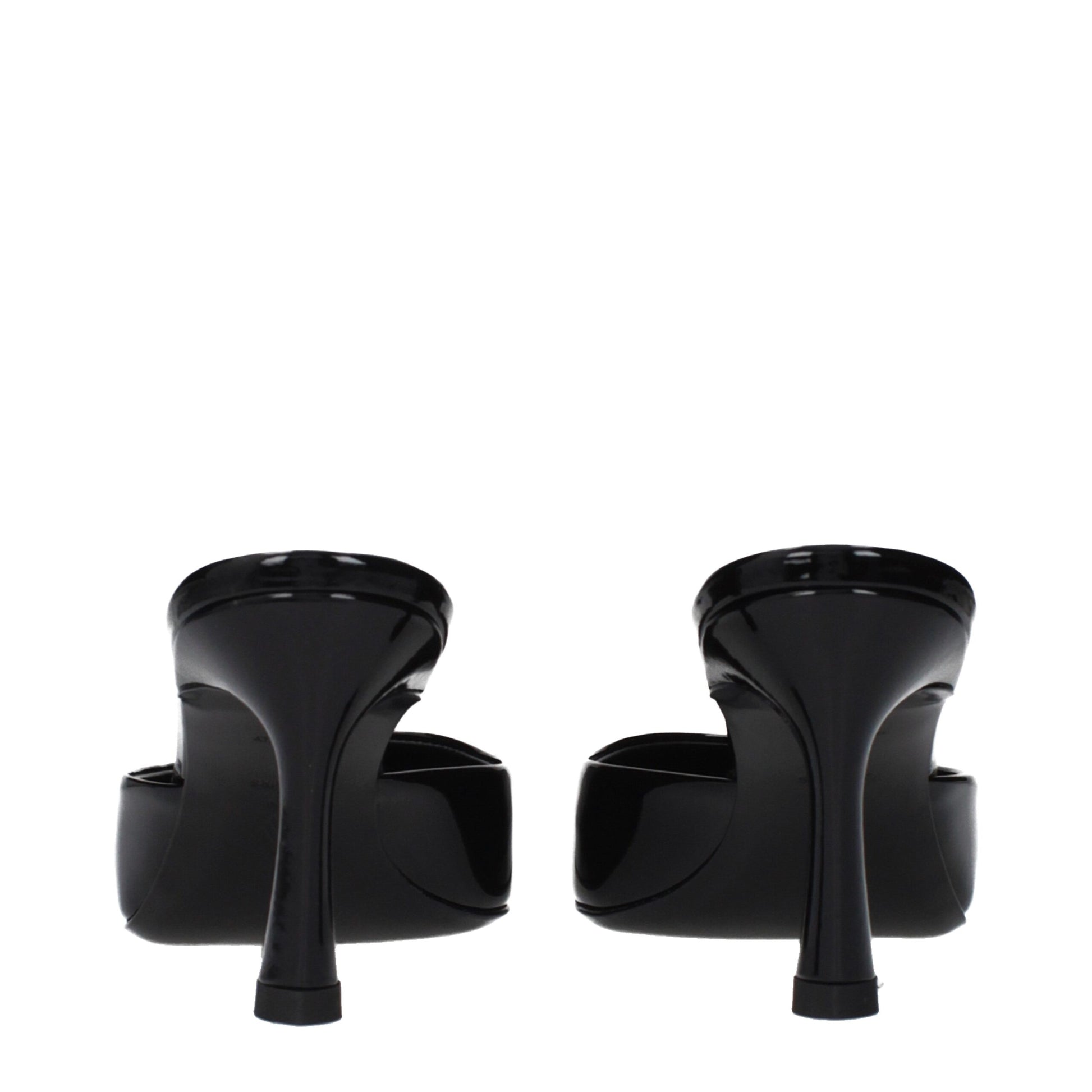 Black Leather Flat Sandals