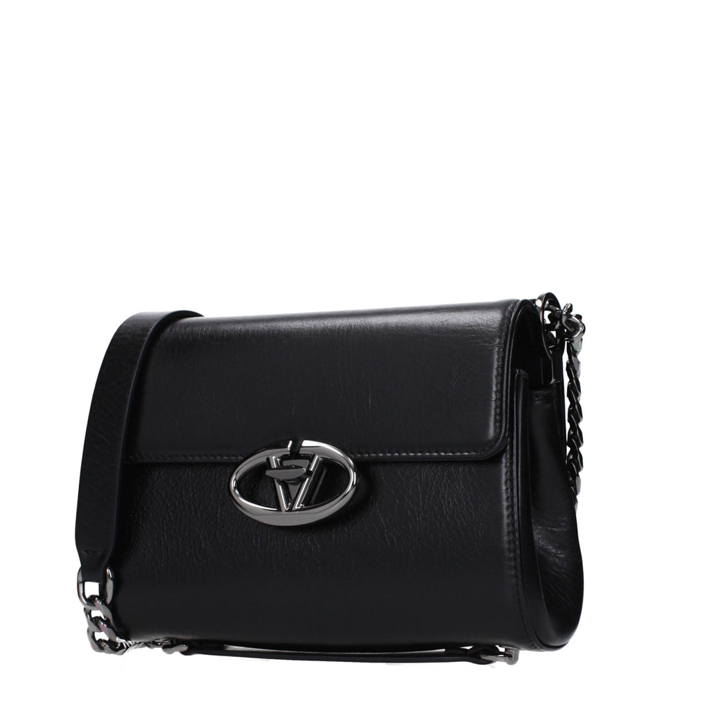 Black Leather Crossbody Bag