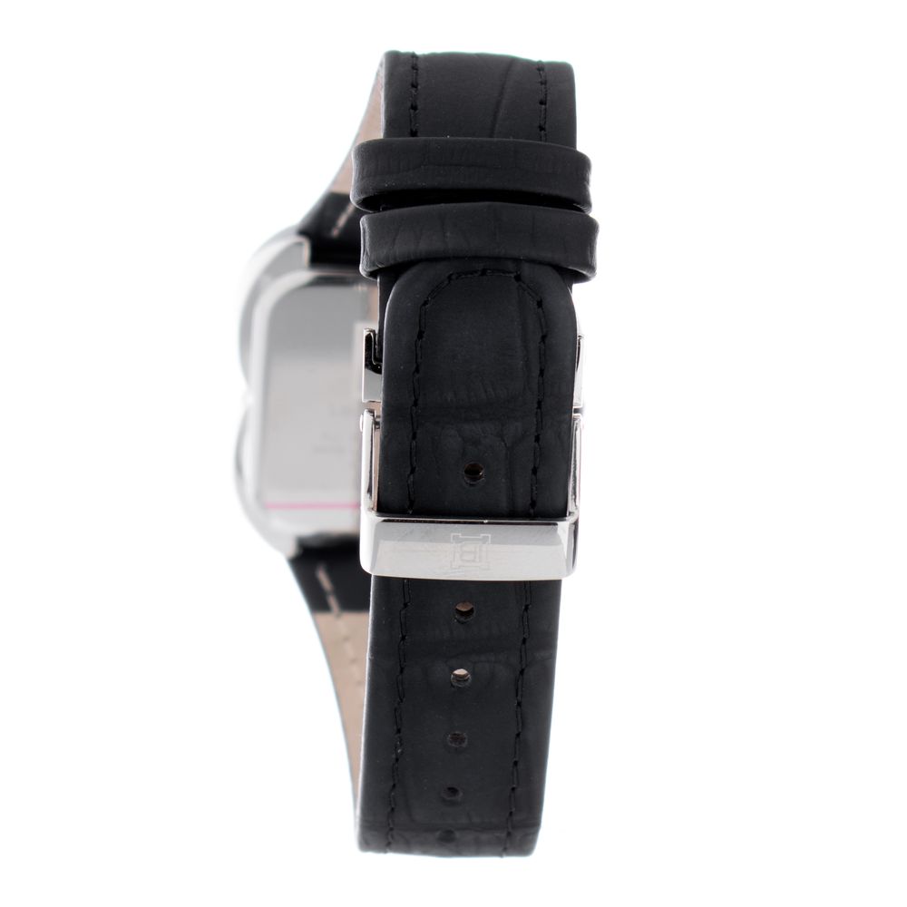 Black Leather Dress Watch