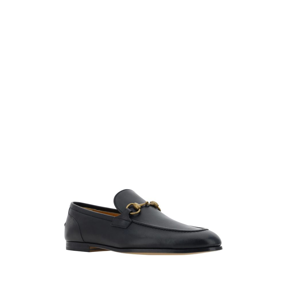 Black Calf Leather Bos Taurus Slip-On Loafers