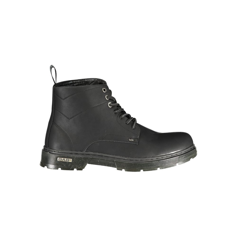 Black Polyurethane Men's Ankle Boot