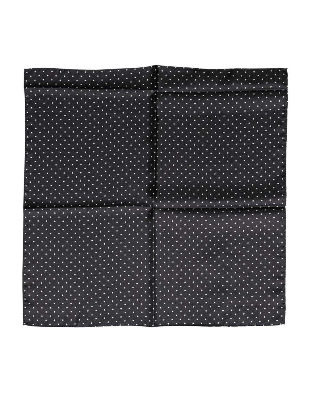 Black Polka Dot Silk Square Foulard Scarf