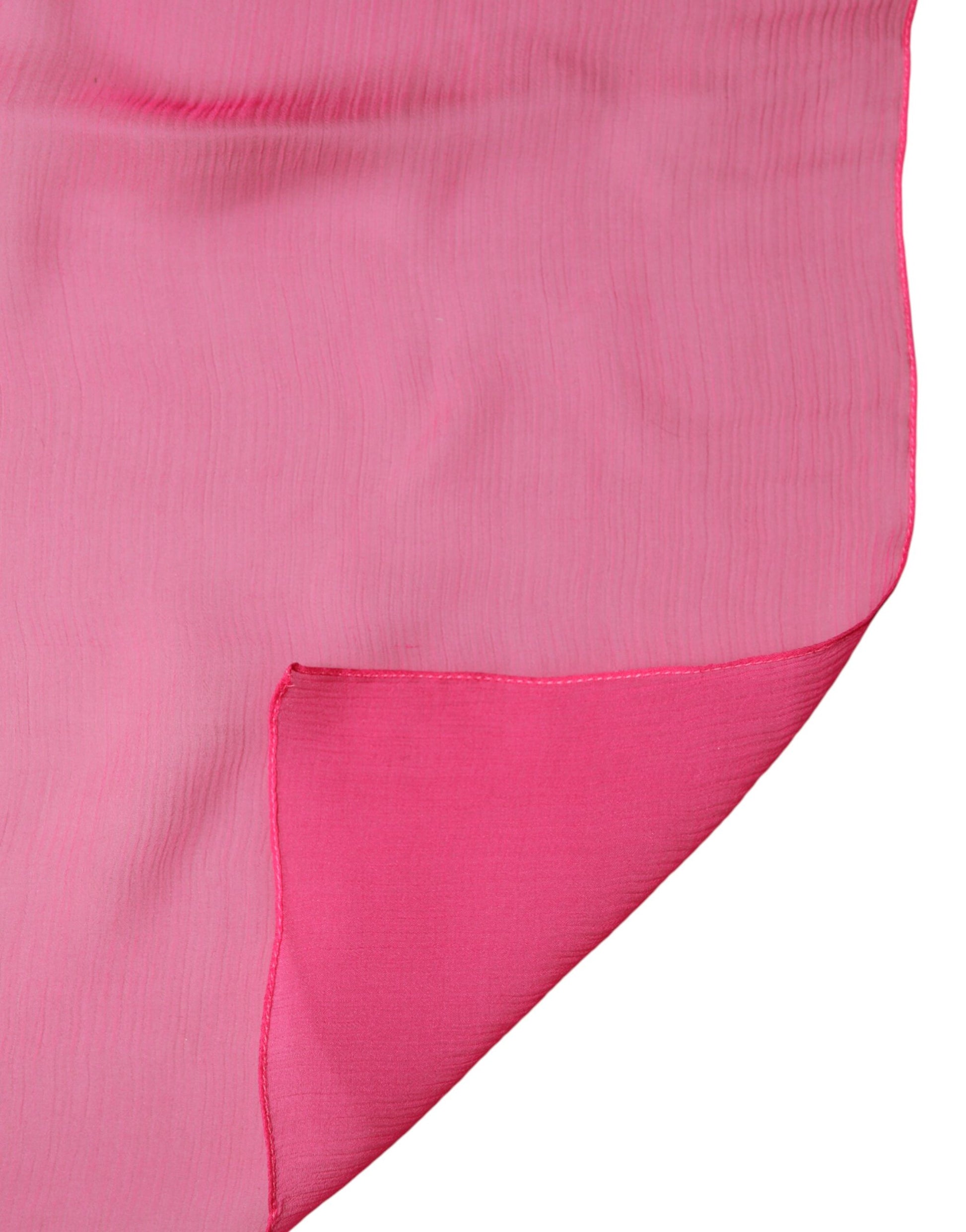 Pink Silk Stole Neck Wrap Shawl Men 174cm x 128.5cm Scarf