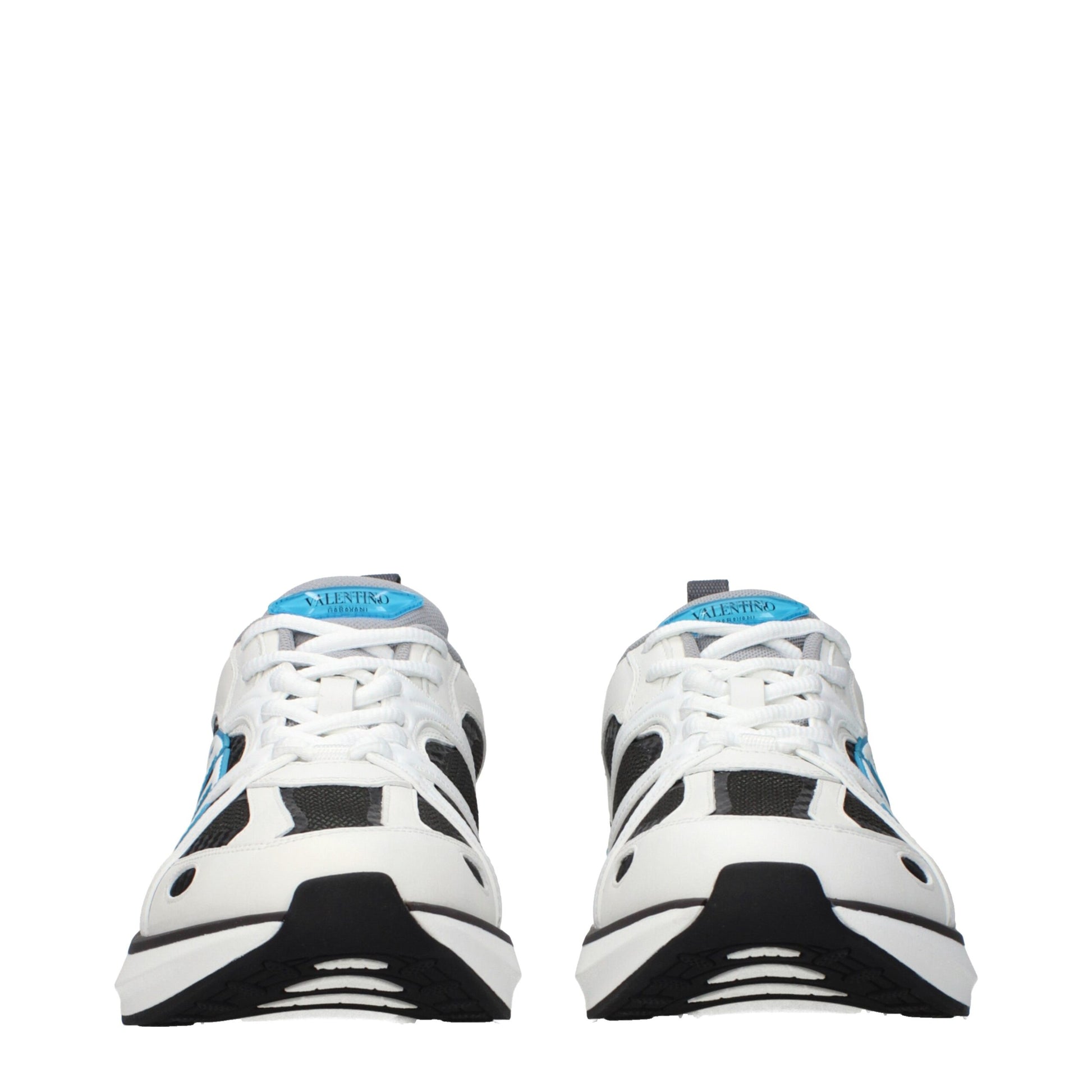 White Fabric Athletic Sneakers