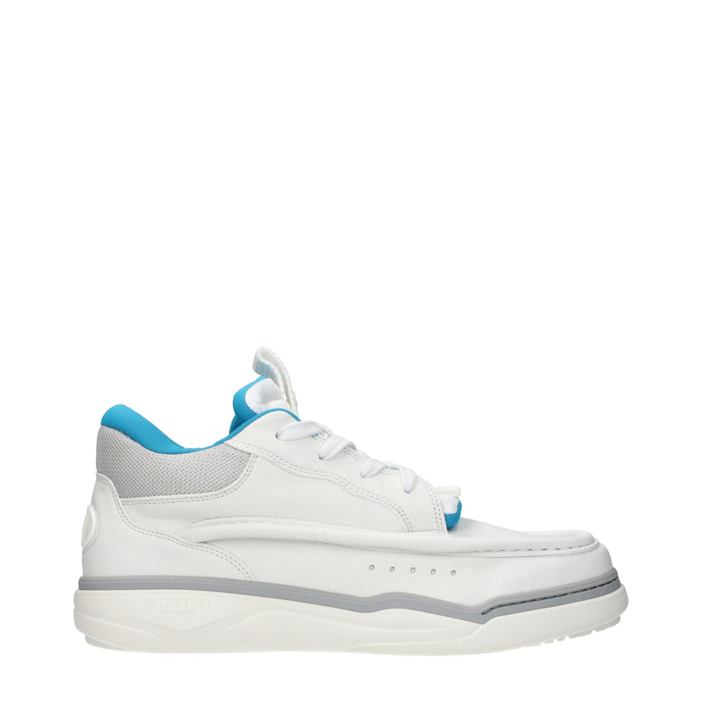 White Leather Low Top Sneakers