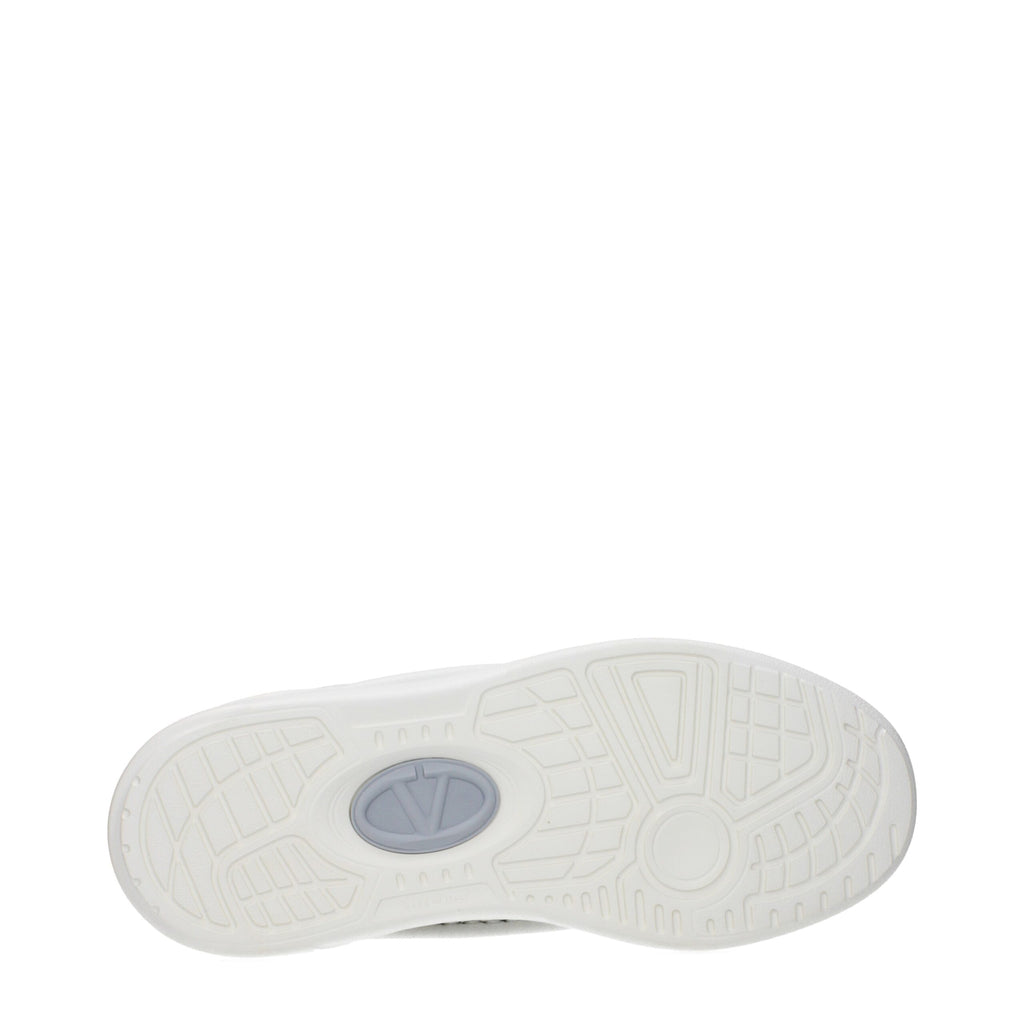 White Leather Low Top Sneakers