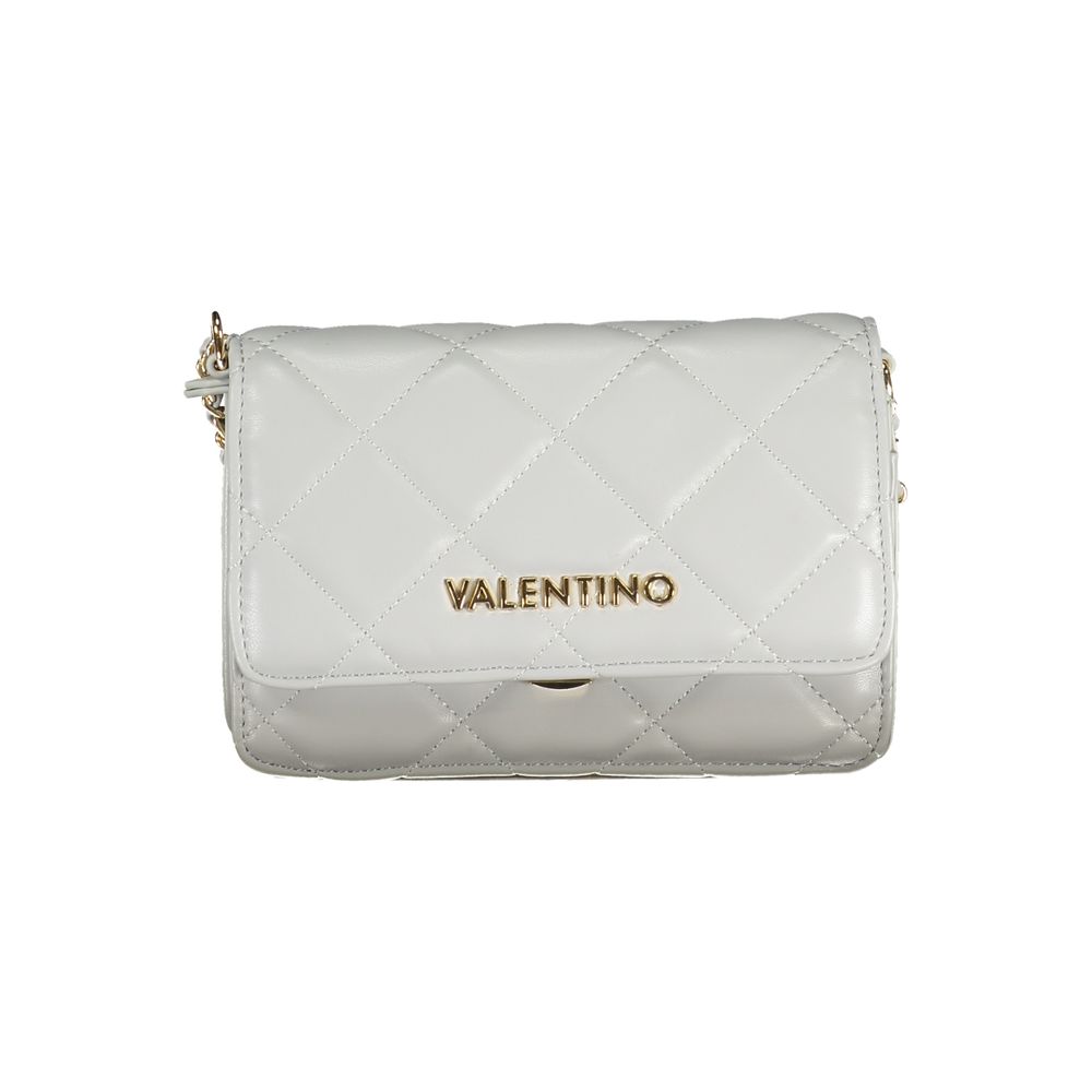 Gray Polyurethane Women's Bag With Adjustable Chain Strap