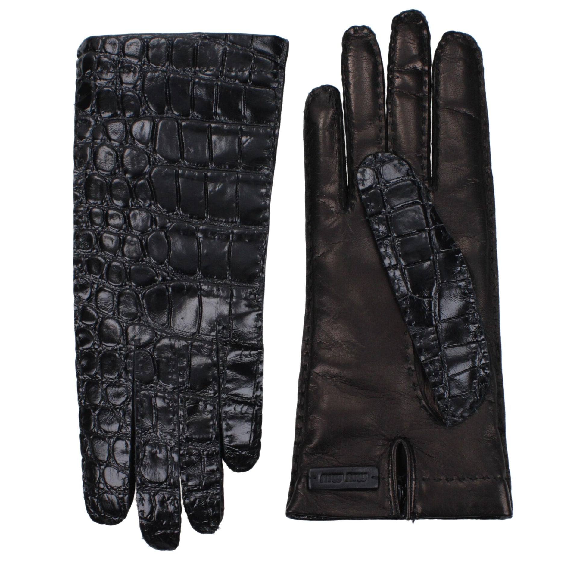 Black Leather Gloves